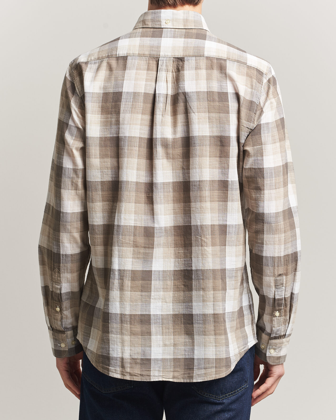 Herre | Skjorter | Barbour Lifestyle | Hillroad Tailored Cotton Shirt Stone