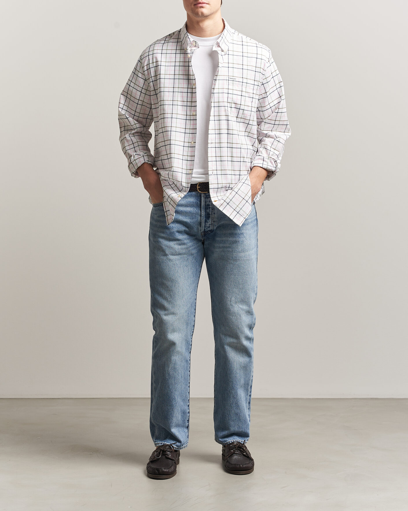 Herre | Skjorter | Barbour Lifestyle | Caswell Regular Tatersall Shirt Pink