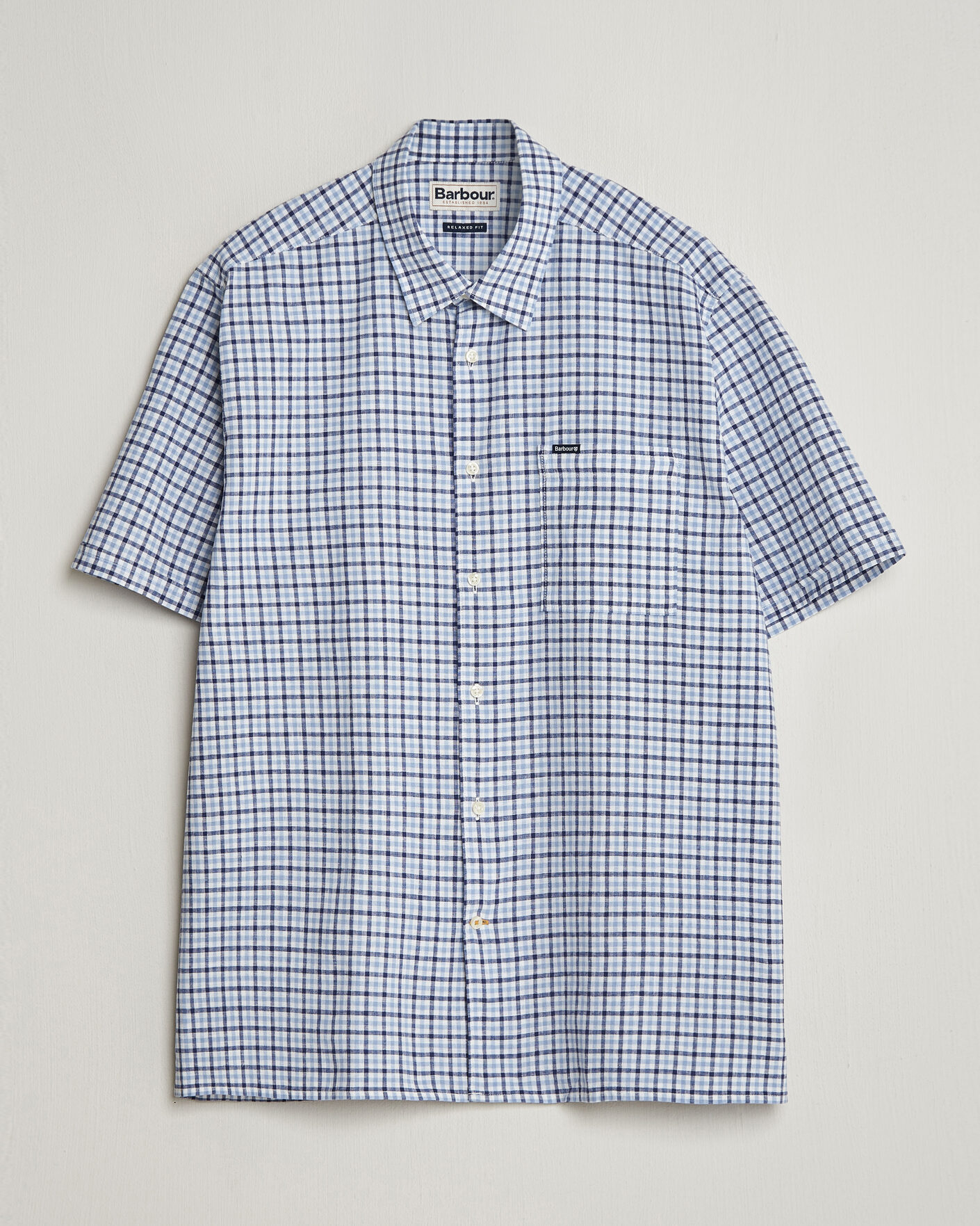Herre | Skjorter | Barbour Lifestyle | Nelson Gingham Summer Fit Shirt Blue