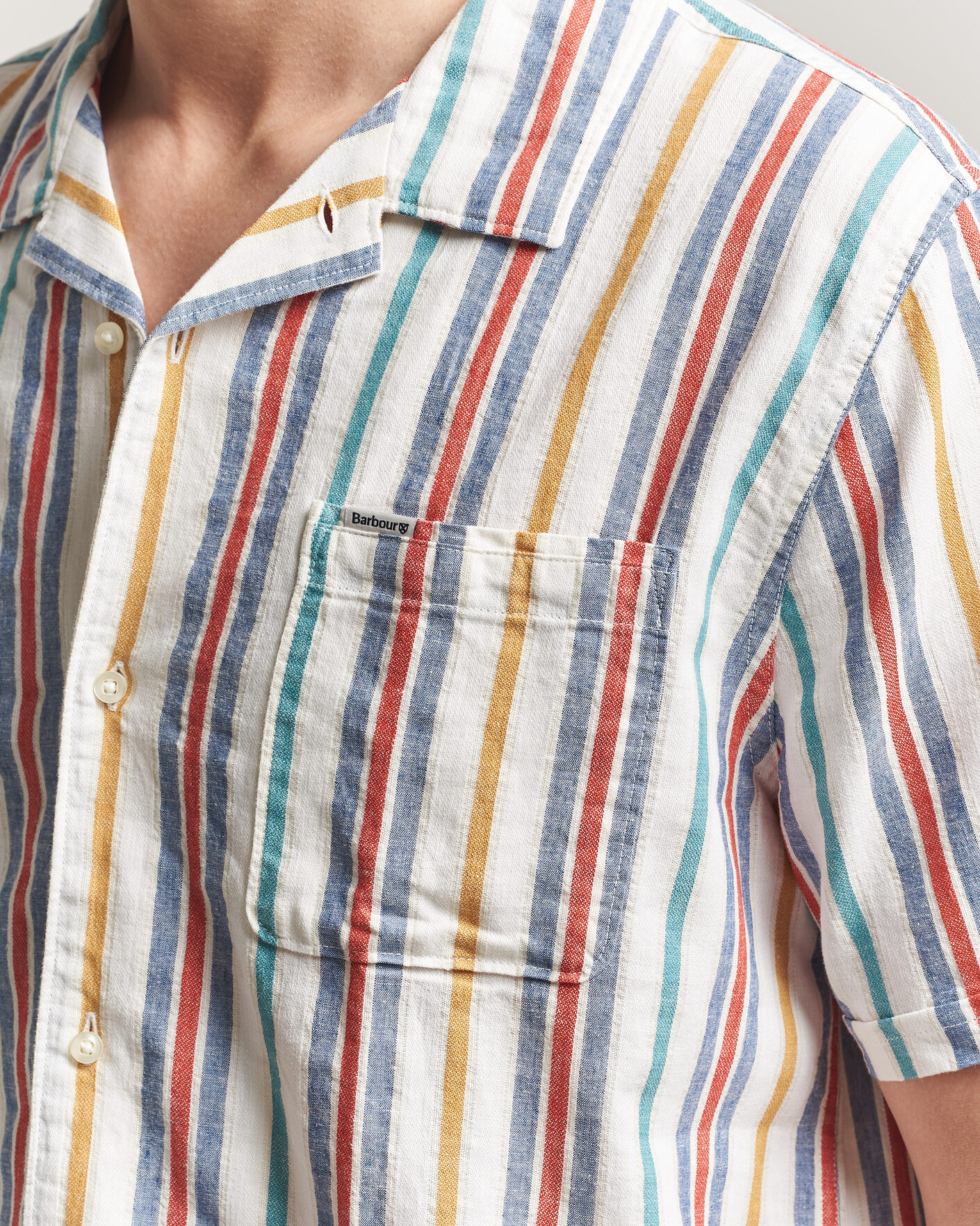 Herre | Skjorter | Barbour Lifestyle | Waterbay Striped Summer Fit Shirt White