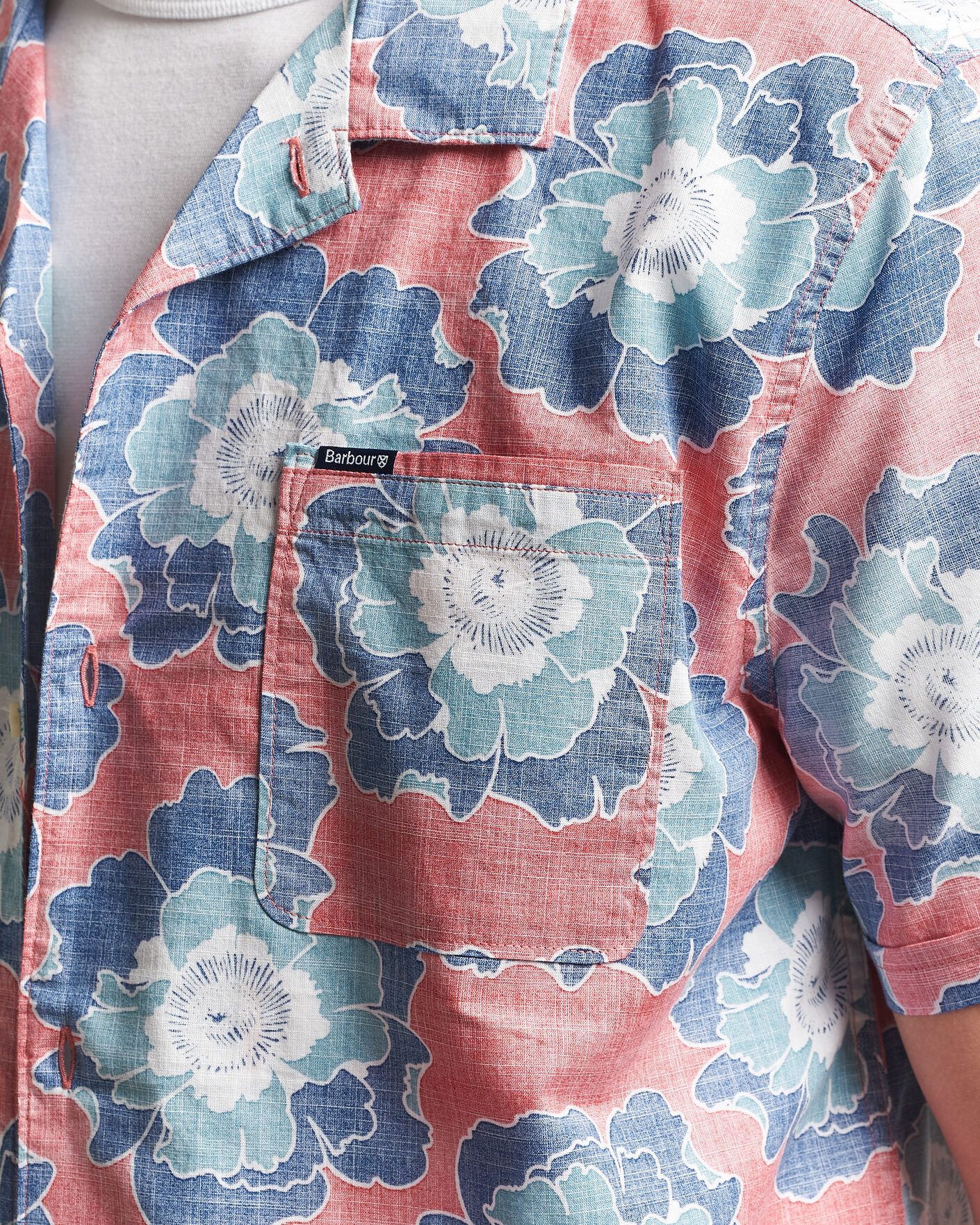 Herre | Skjorter | Barbour Lifestyle | Hauxley Printed Summer Fit Shirt Lava