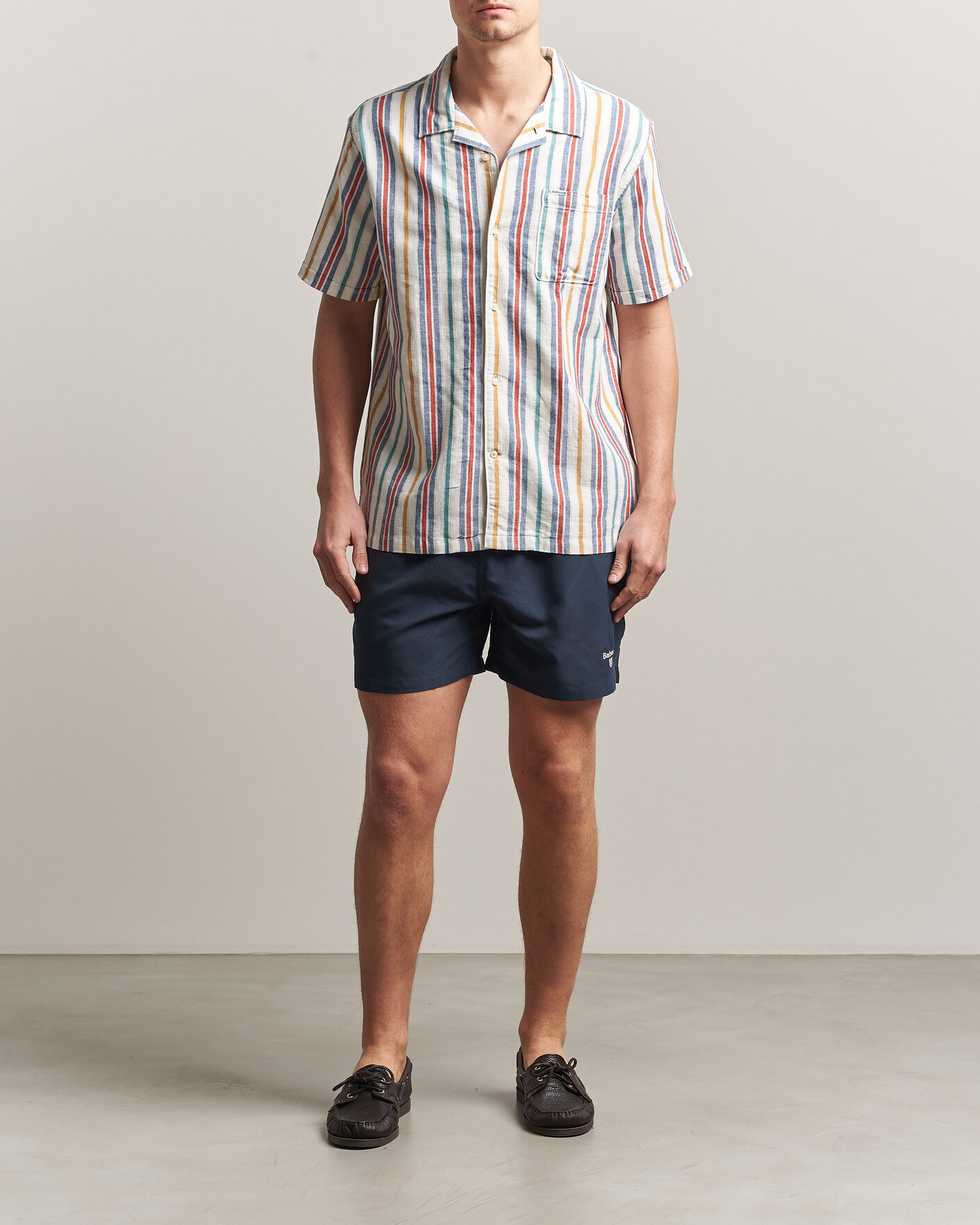 Herre | Badebukser | Barbour Lifestyle | Staple Logo Swimshorts Navy