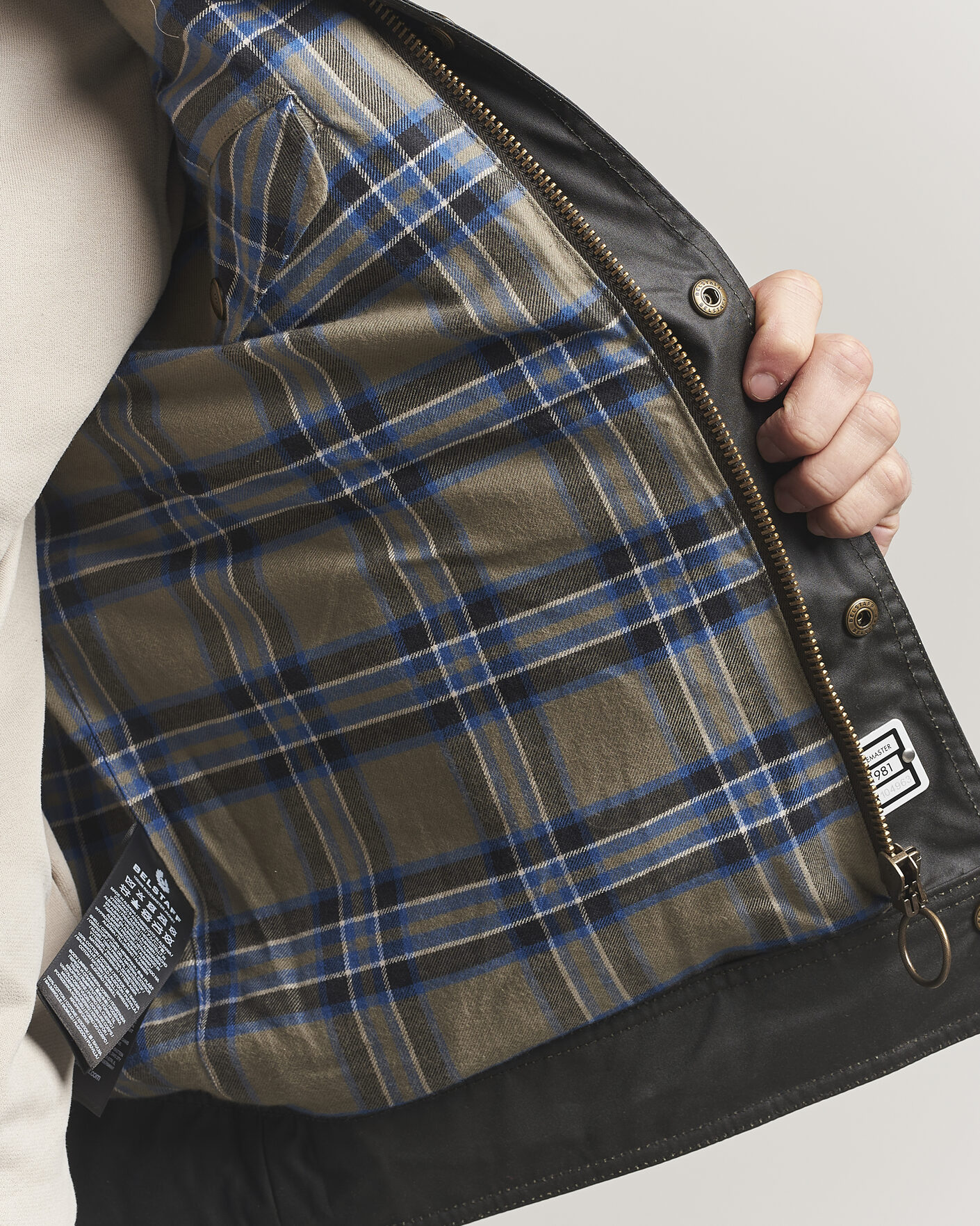 Herre | Jakker | Belstaff | Racemaster Waxed Jacket Faded Olive