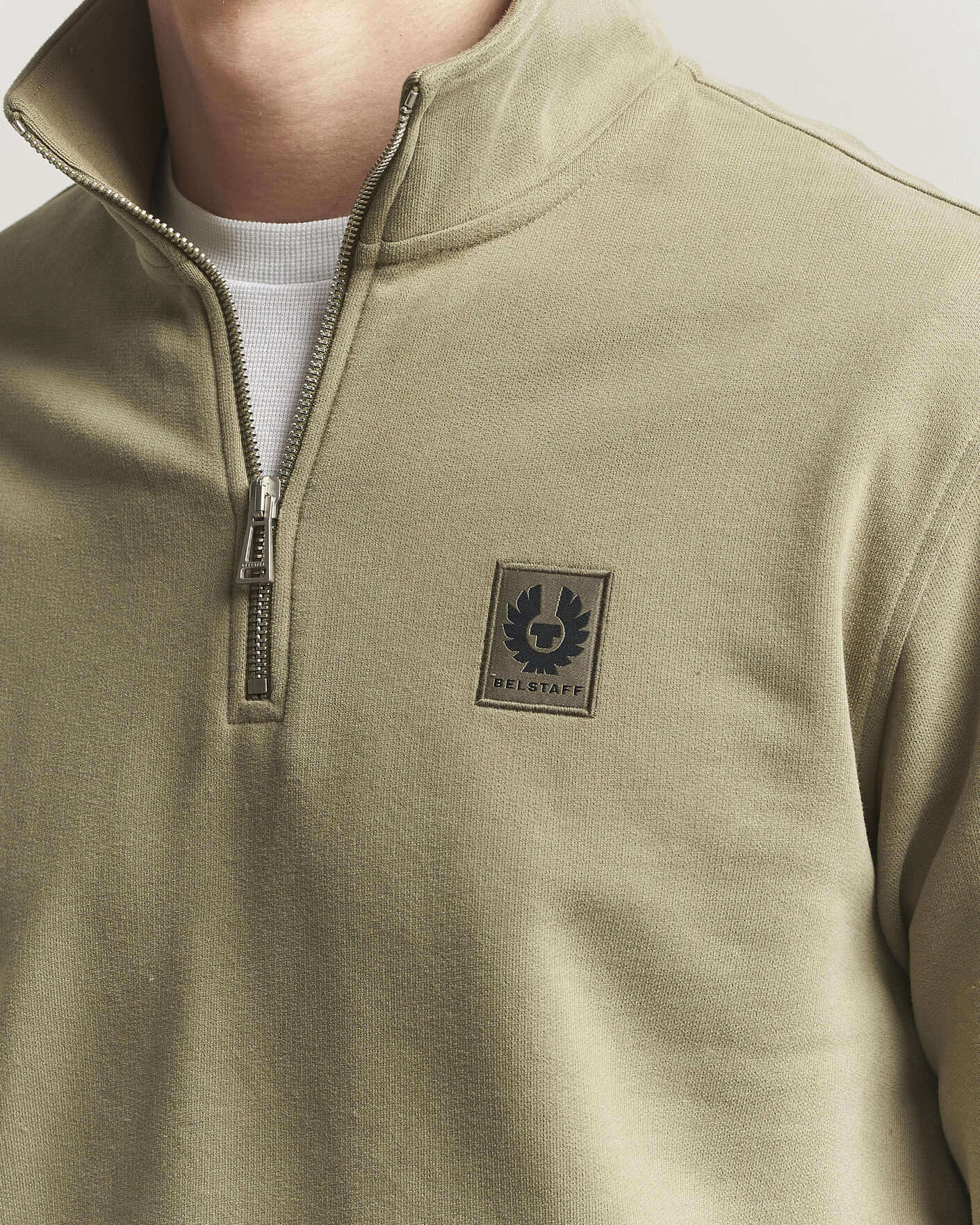 Herre | Trøjer | Belstaff | Signature Half Zip Sweatshirt Fatigue Green