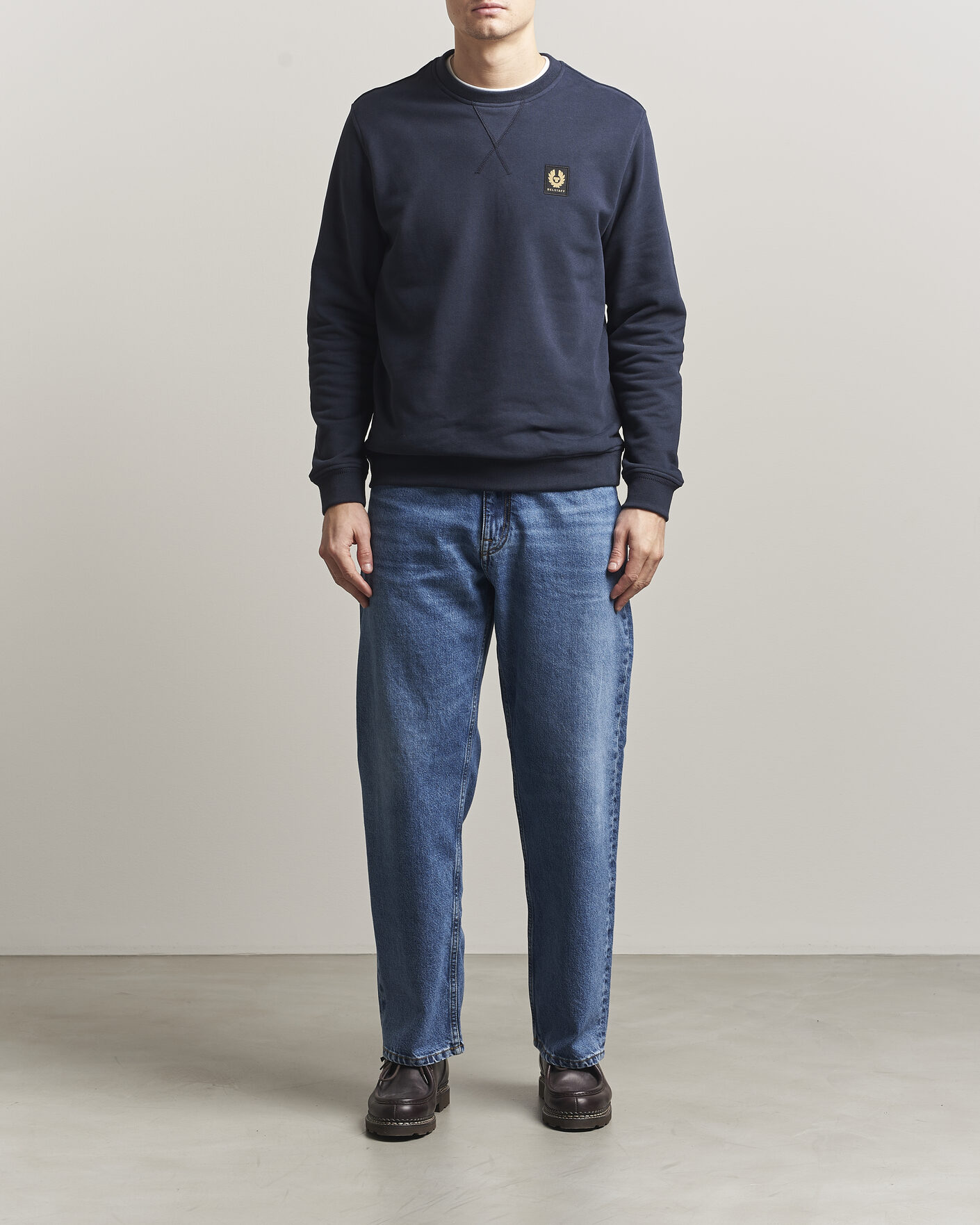 Herre | Trøjer | Belstaff | Signature Crew Neck Sweatshirt Dark Ink