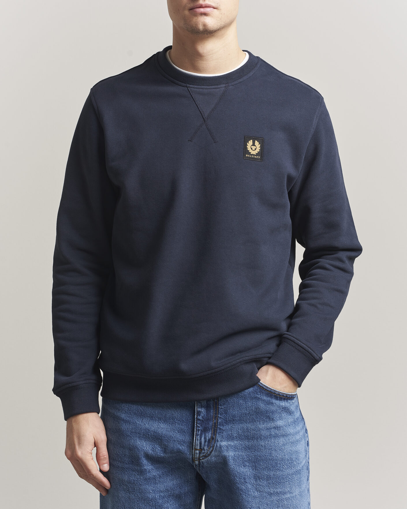 Herre | Trøjer | Belstaff | Signature Crew Neck Sweatshirt Dark Ink