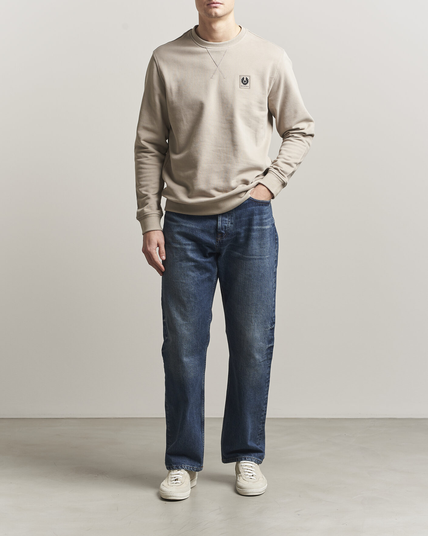 Herre | Trøjer | Belstaff | Signature Crew Neck Sweatshirt Dark Sand