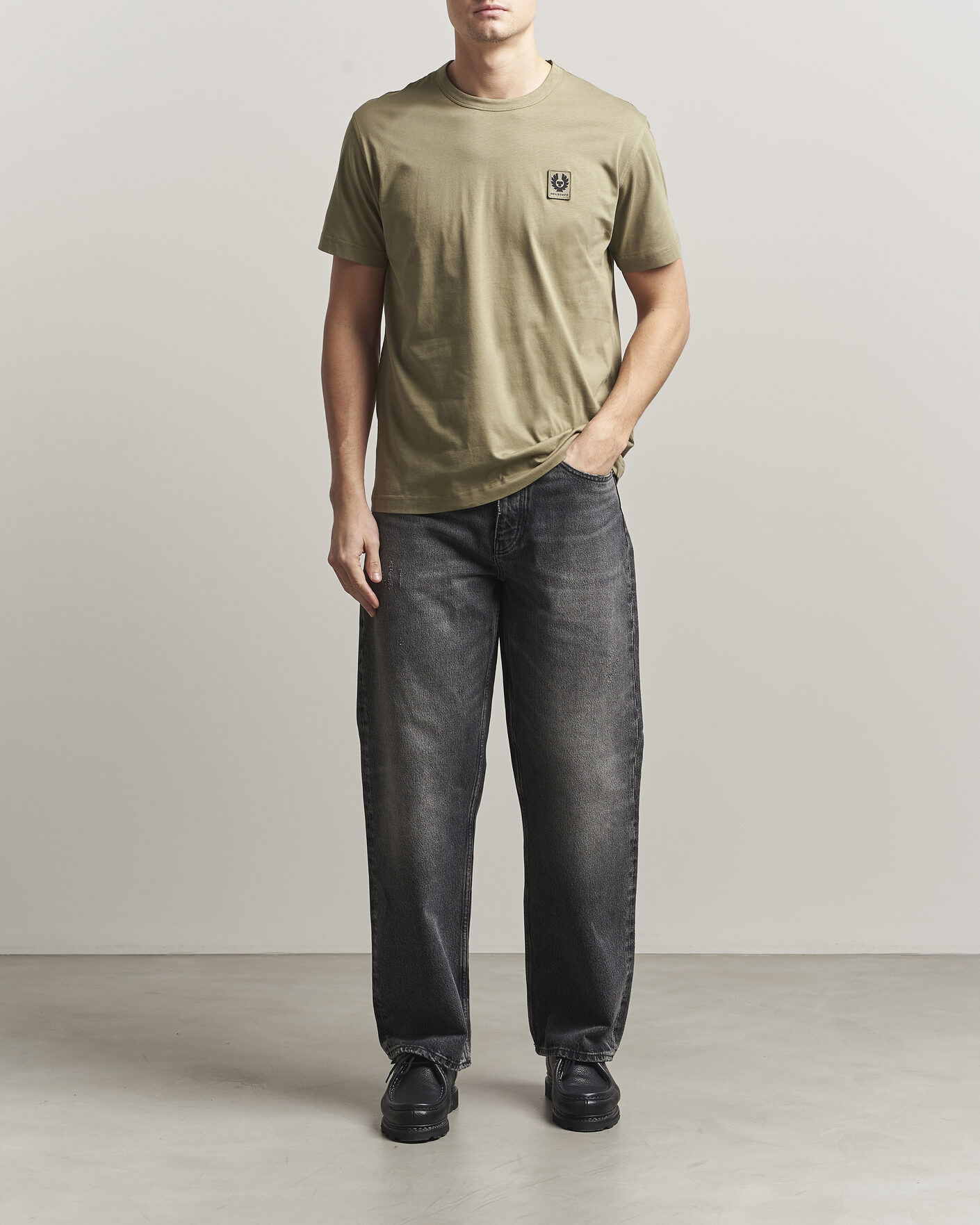 Herre | T-Shirts | Belstaff | Signature Crew Neck T-Shirt Fatigue Green