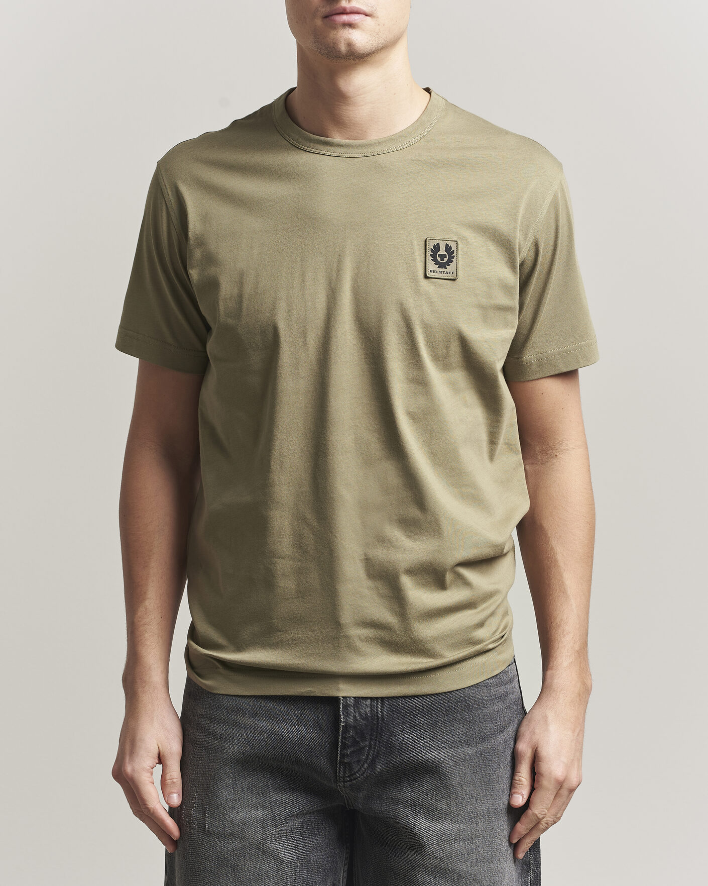 Herre | T-Shirts | Belstaff | Signature Crew Neck T-Shirt Fatigue Green
