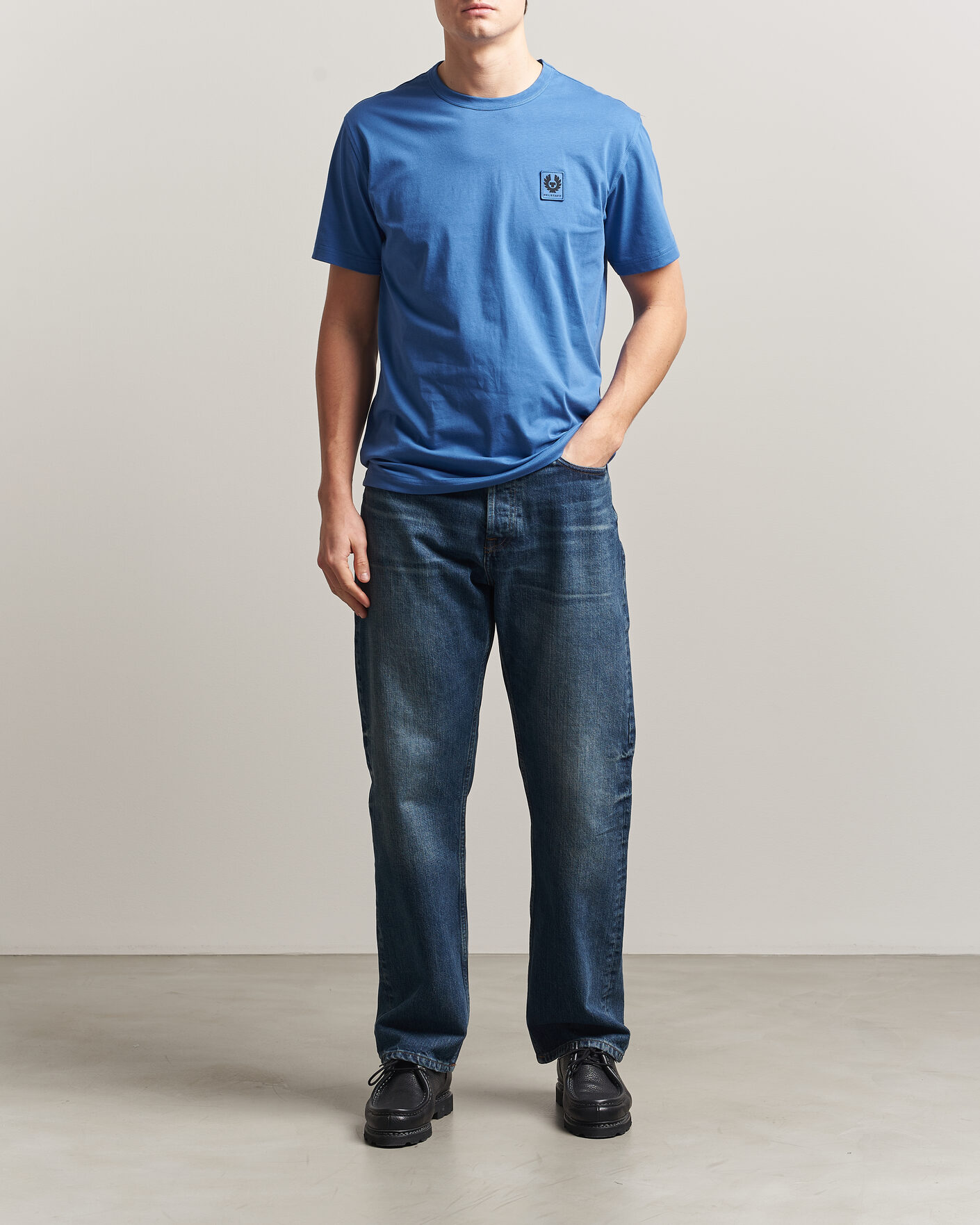 Herre | T-Shirts | Belstaff | Signature Crew Neck T-Shirt Marine Blue