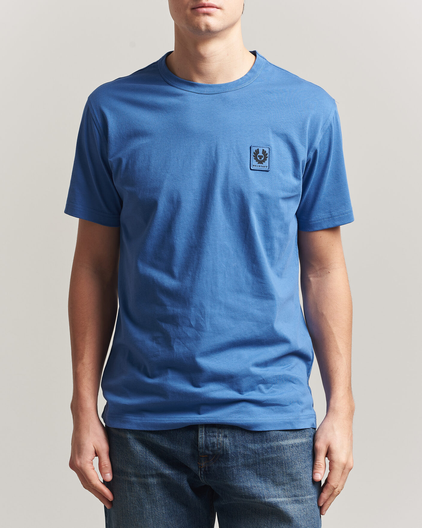 Herre | T-Shirts | Belstaff | Signature Crew Neck T-Shirt Marine Blue