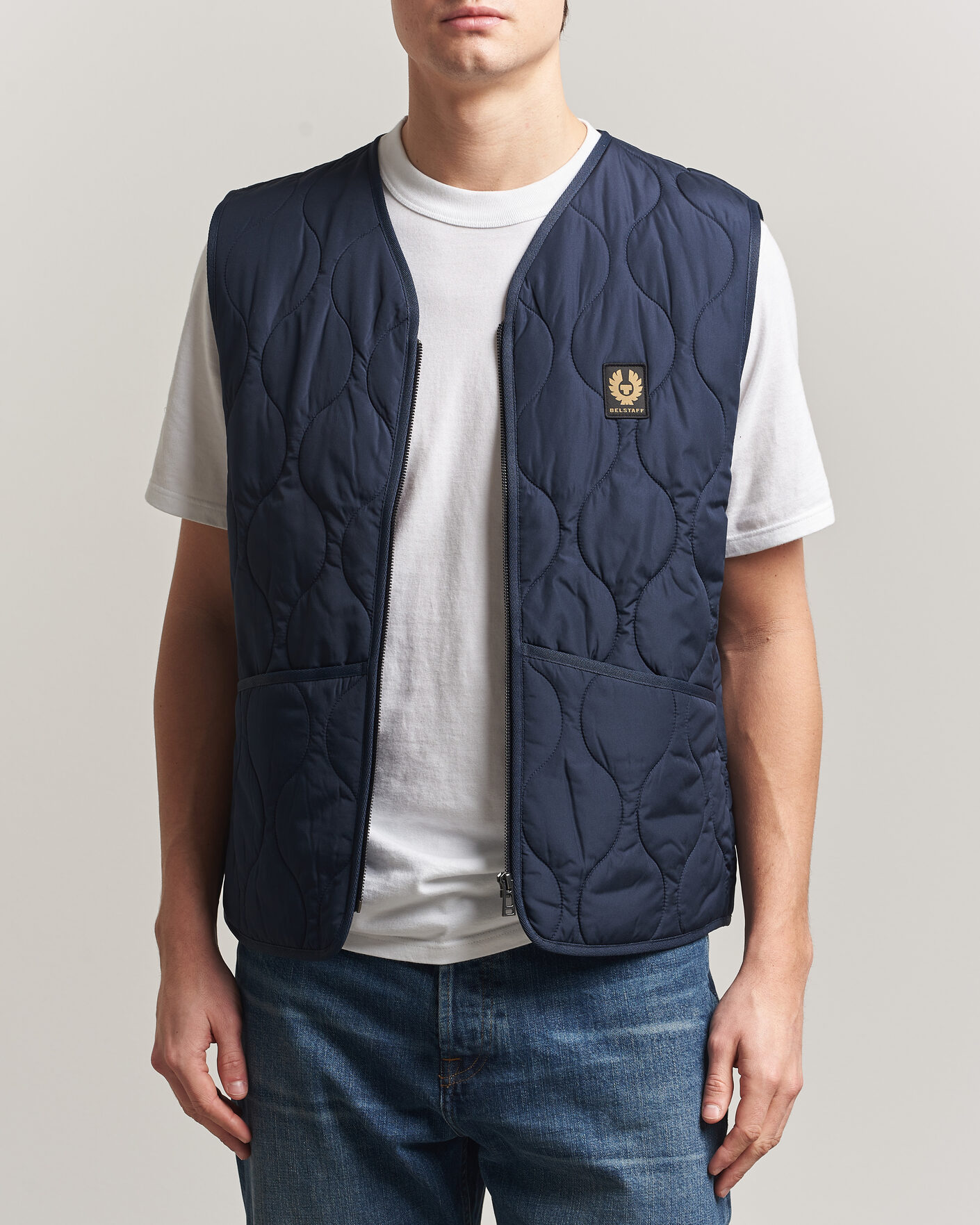 Herre | Veste | Belstaff | Base Gilet Dark Ink