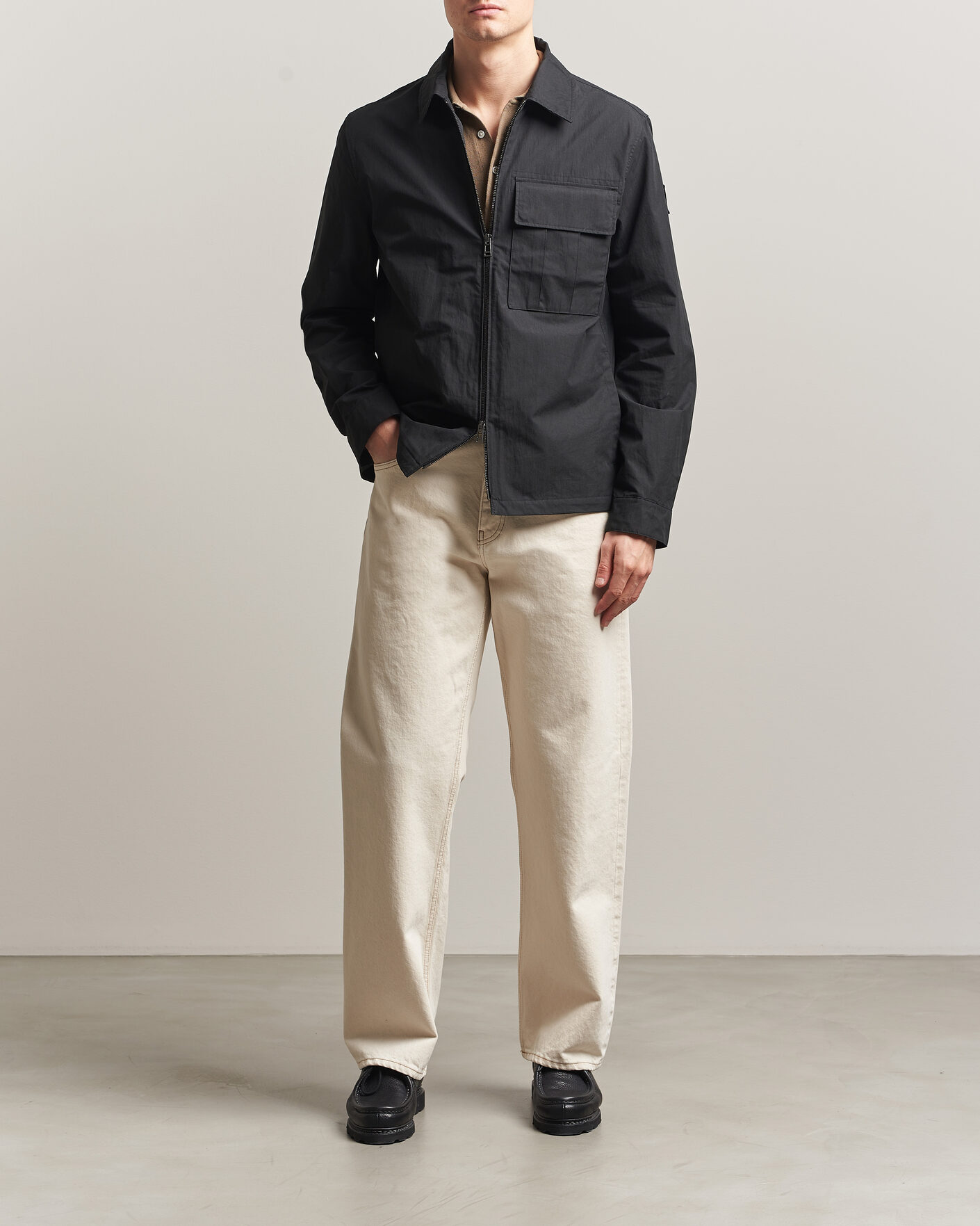 Herre | Skjorter | Belstaff | Cargo Overshirt Black