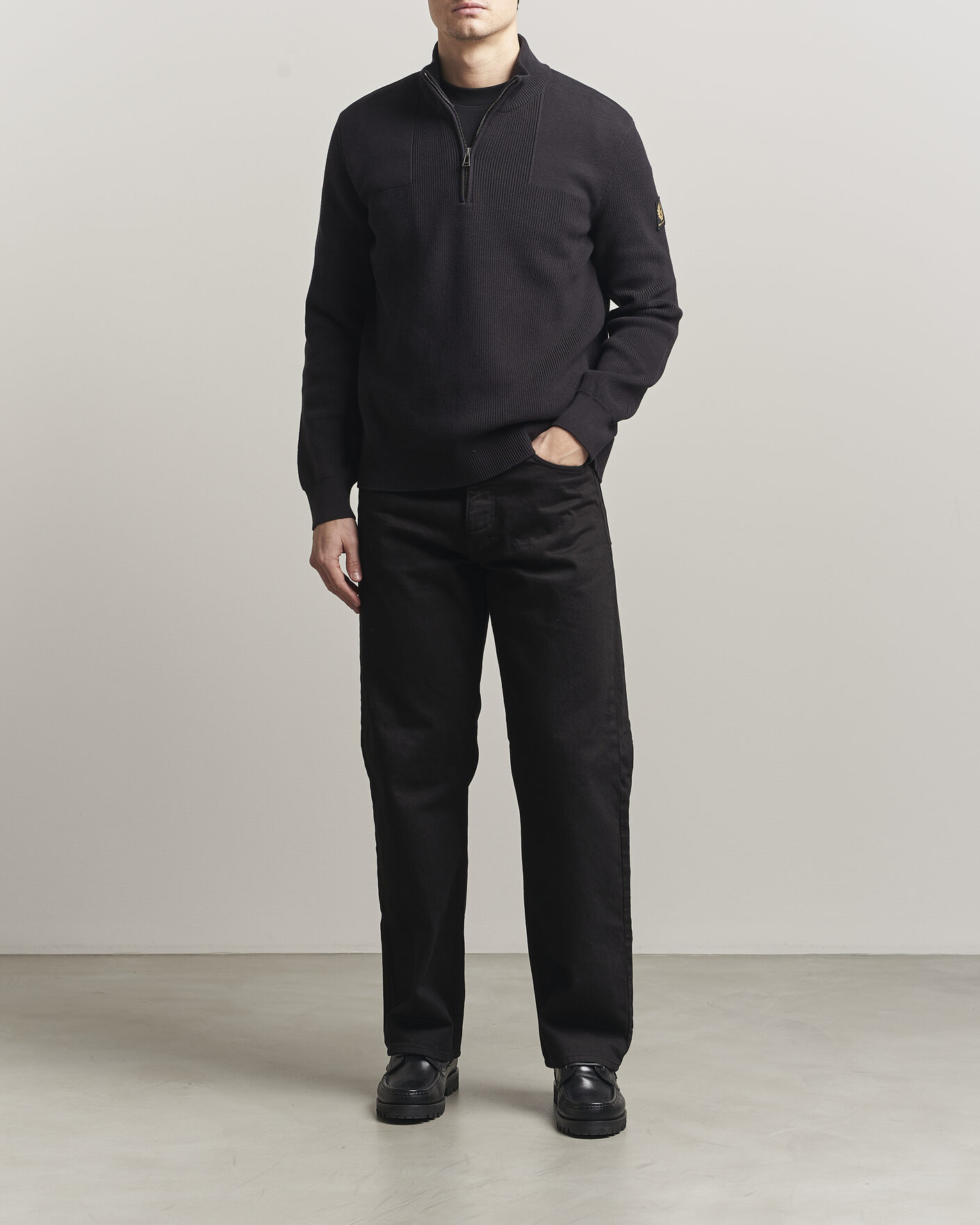 Herre | Trøjer | Belstaff | Commander Half Zip Black