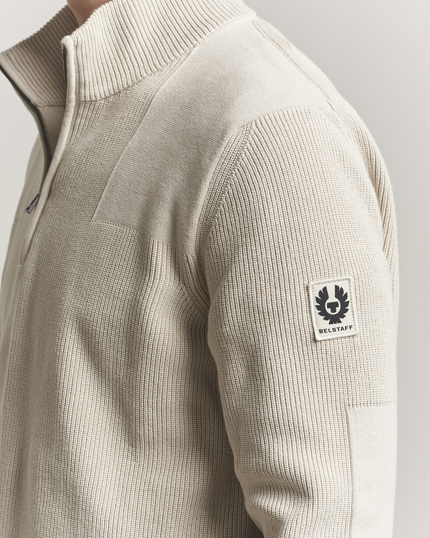 Herre | Trøjer | Belstaff | Commander Half Zip Silver Birch