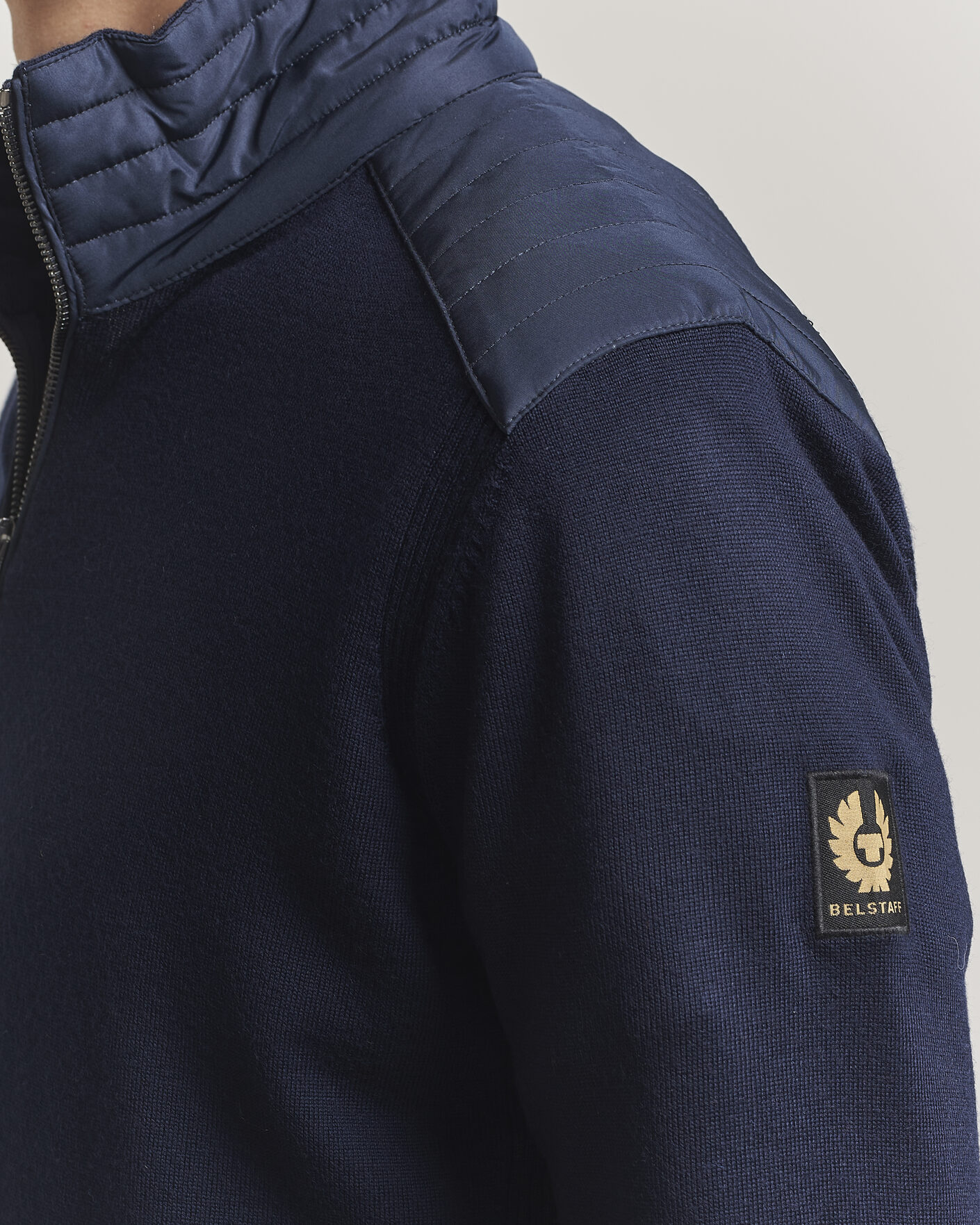 Herre | Trøjer | Belstaff | Kelby Knitted Full Zip Dark Ink