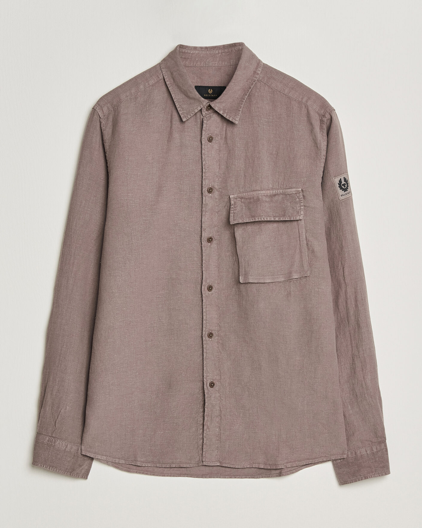 Herre | Skjorter | Belstaff | Scale Linen Shirt Asphalt