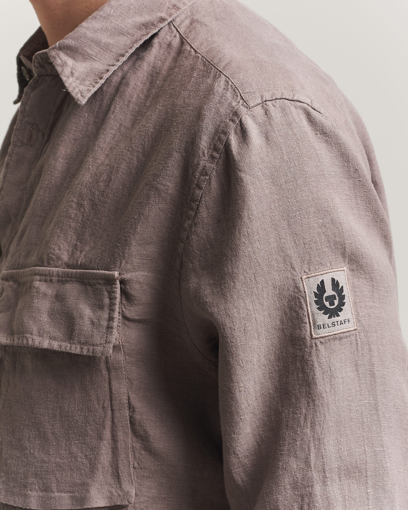 Herre | Skjorter | Belstaff | Scale Linen Shirt Asphalt