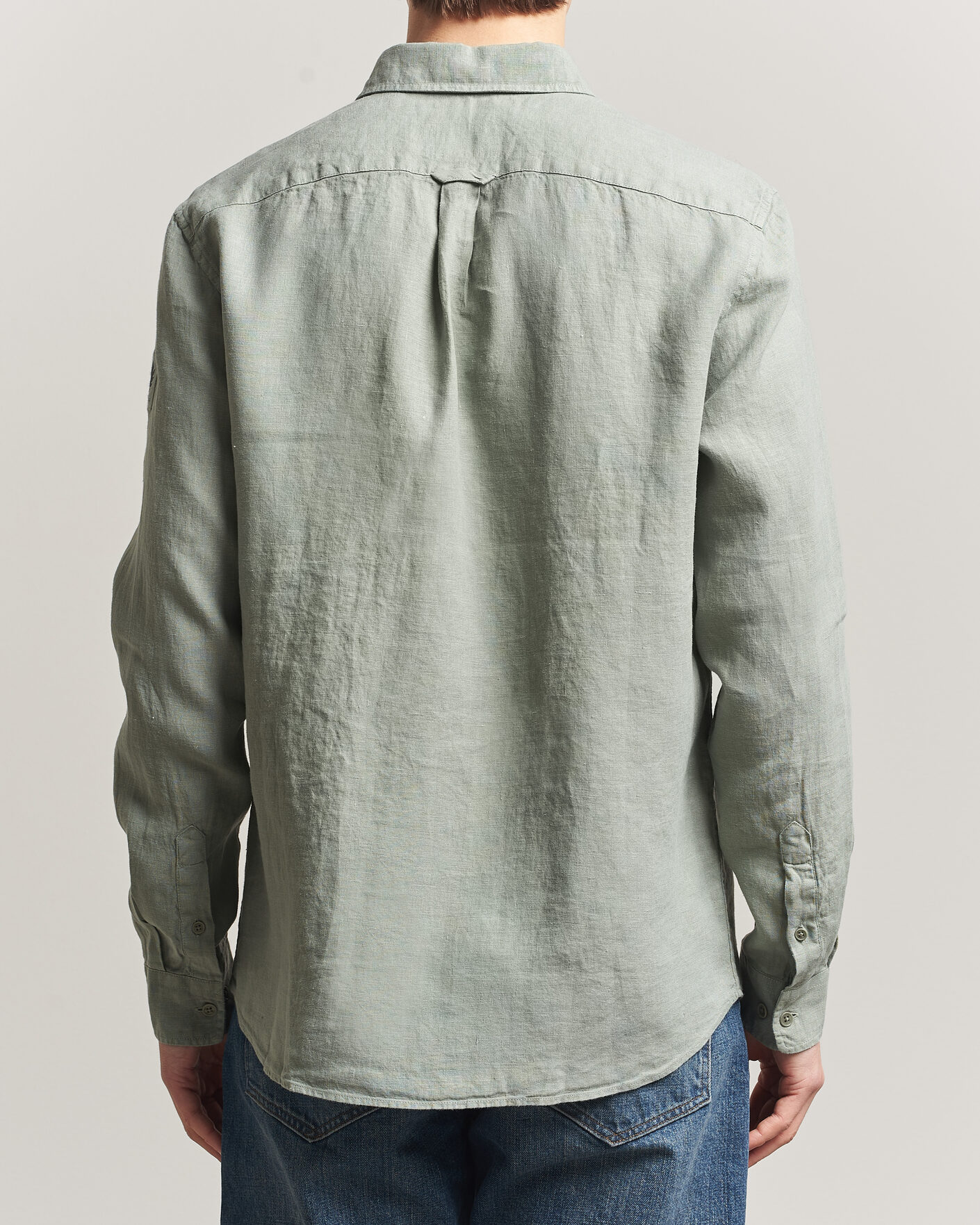 Herre | Skjorter | Belstaff | Scale Linen Shirt Lichen