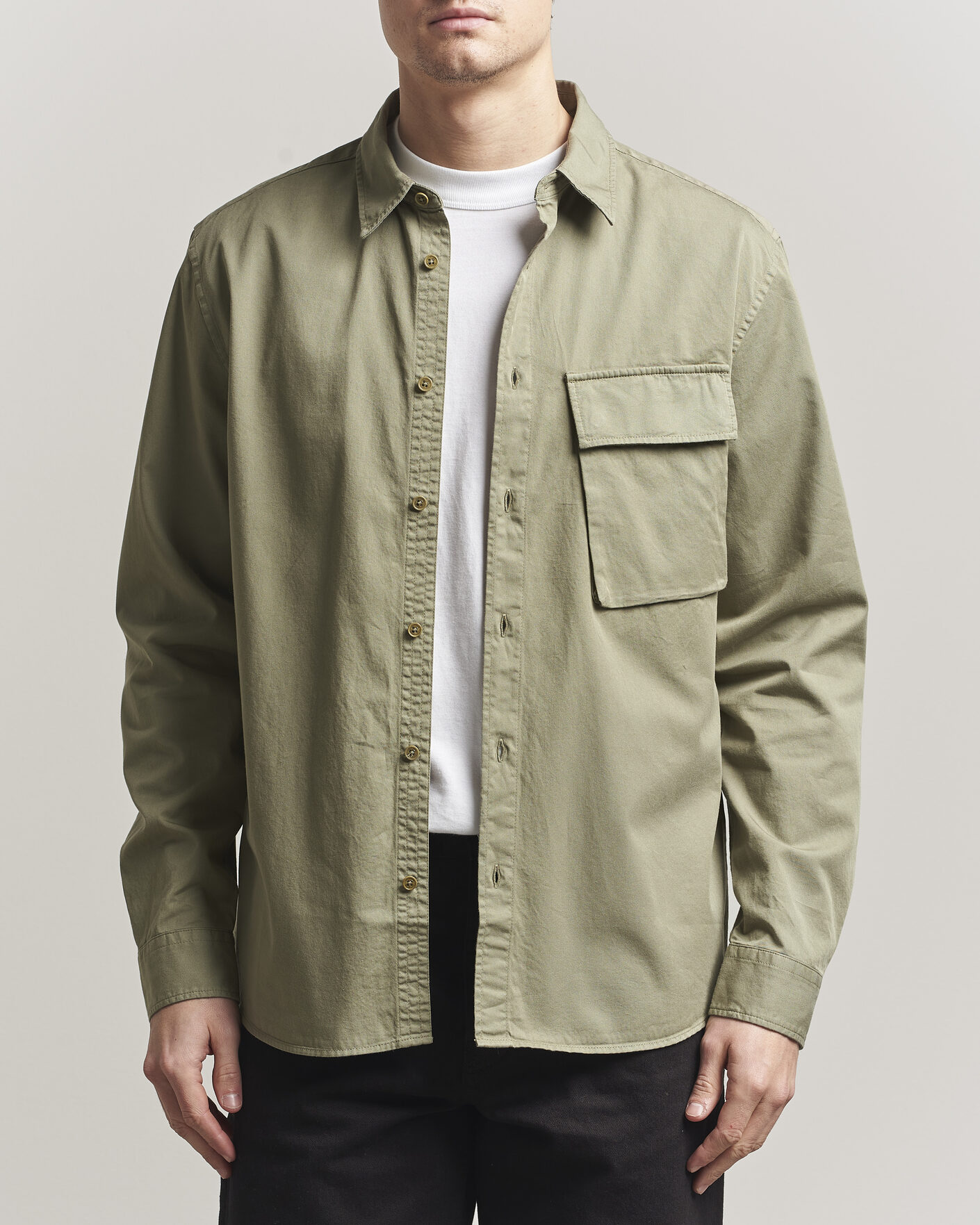 Herre | Skjorter | Belstaff | Scale Pocket Shirt Fatigue Green