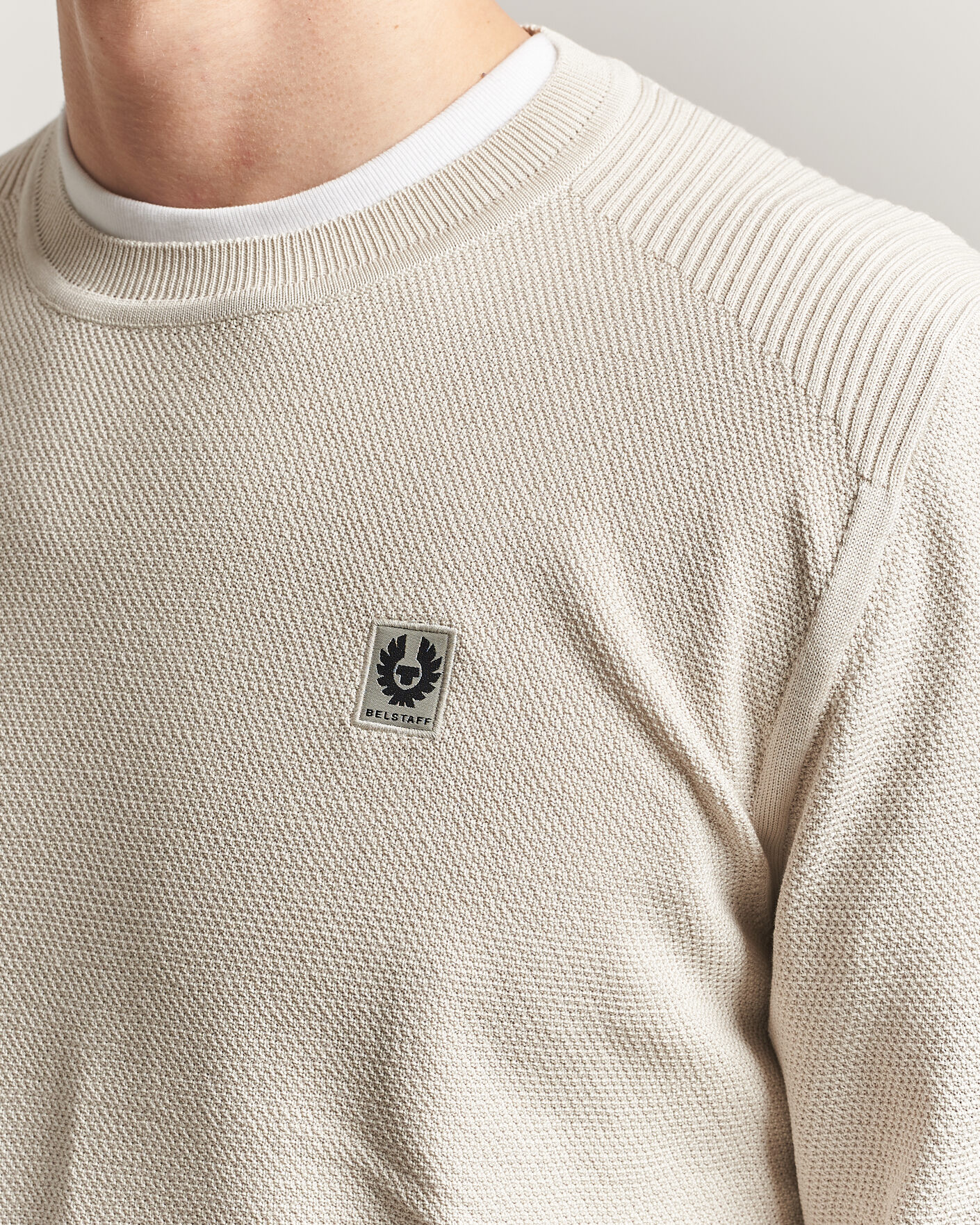 Herre | Trøjer | Belstaff | Coast Knitted Crew Neck Silver Birch