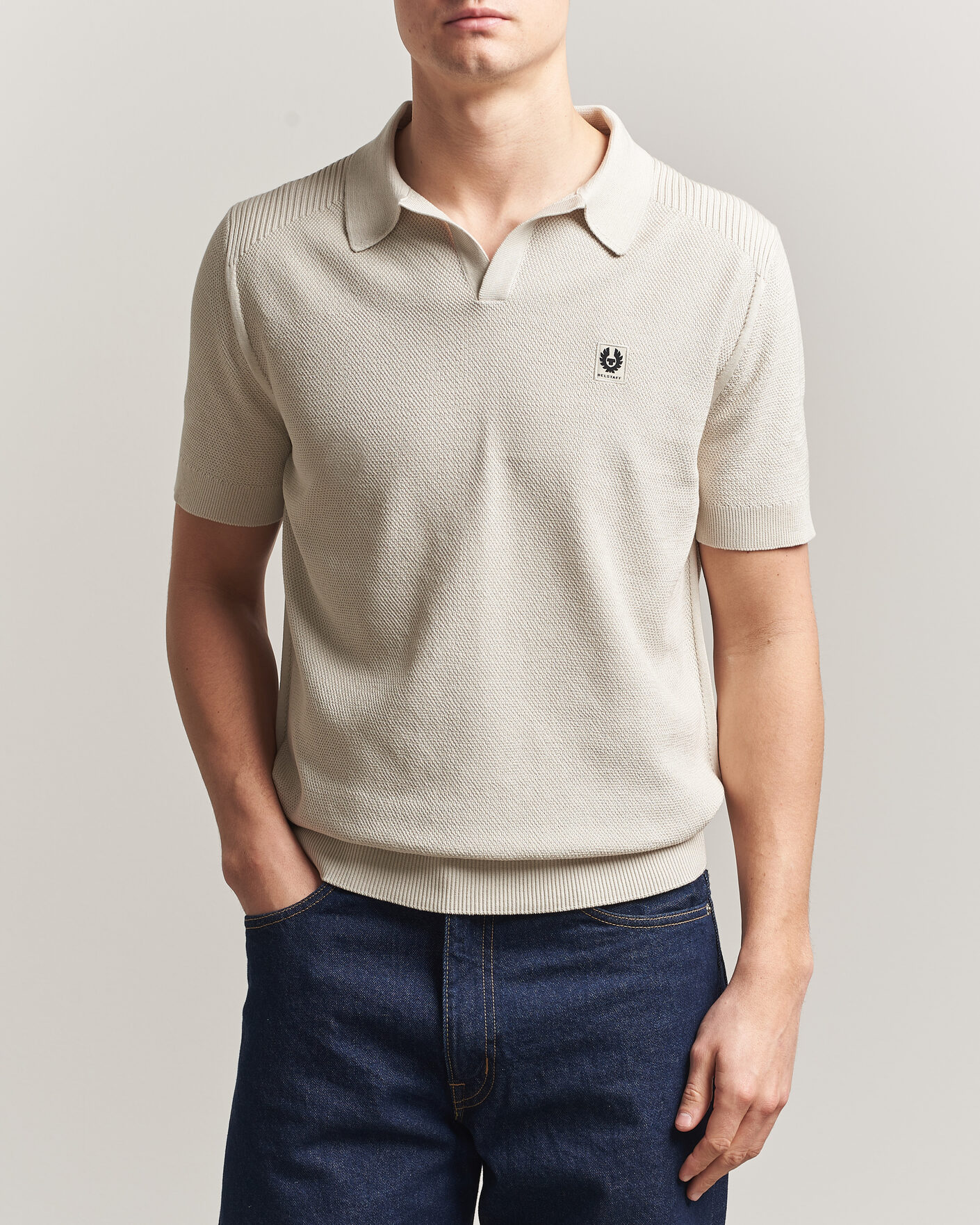 Herre | Polotrøjer | Belstaff | Coast Knitted Polo Silver Birch