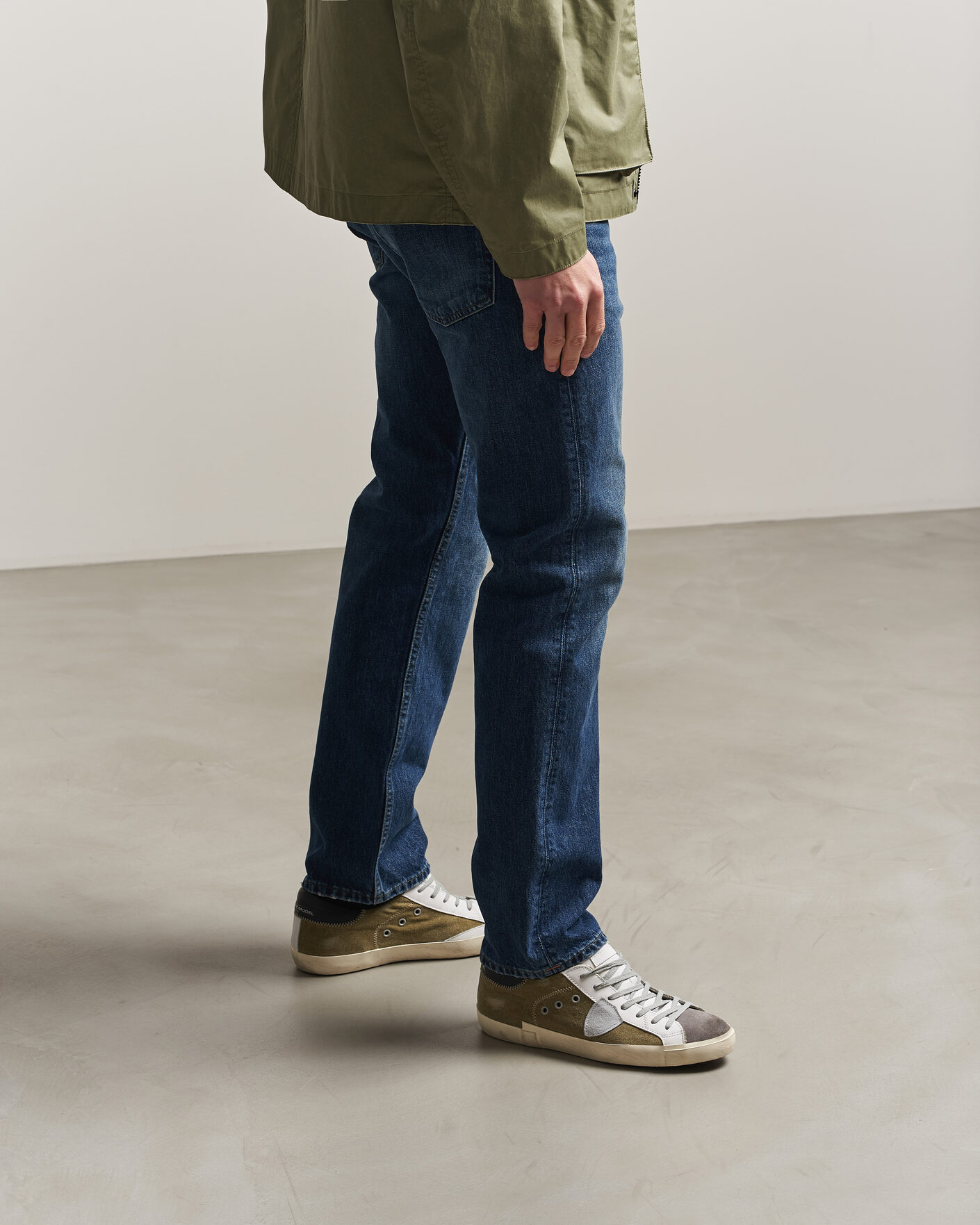 Herre | Sneakers | Philippe Model | PRSX Low Top Canvas Mix Sneaker Grey/Military