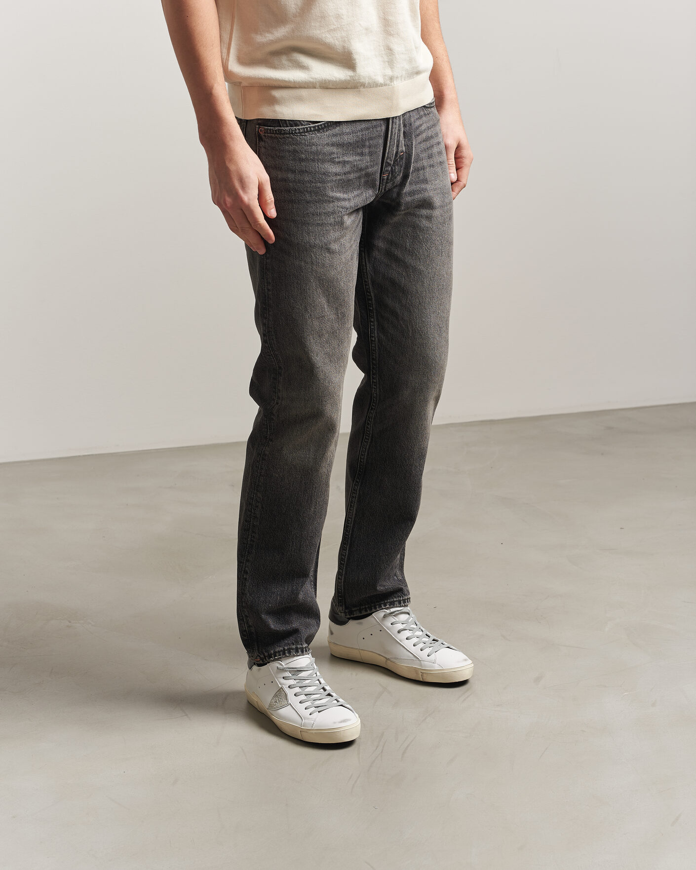 Herre | Sneakers | Philippe Model | PRSX Low Top Canvas Mix Sneaker White/Black