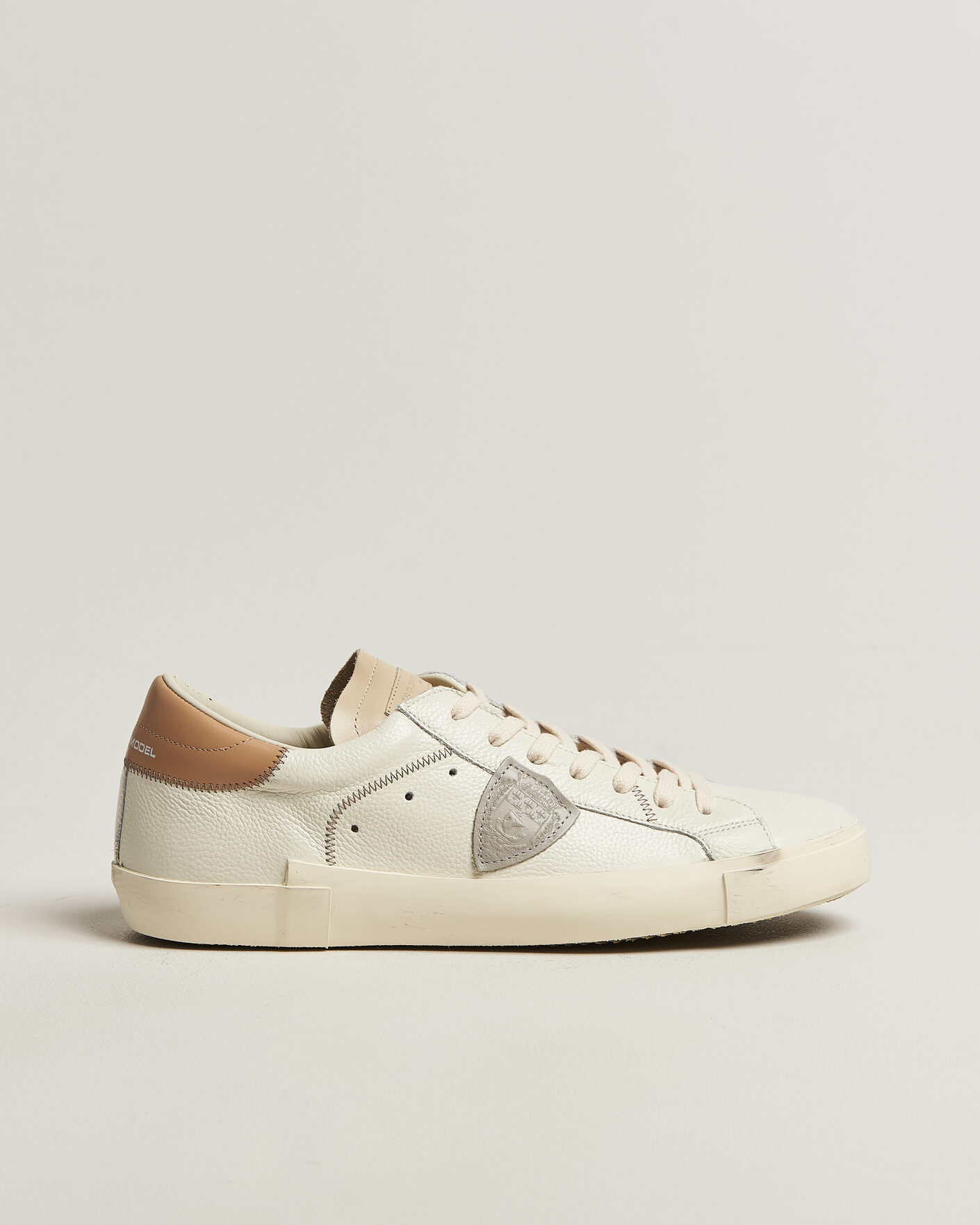 Herre | Sneakers | Philippe Model | PRSX Low Top Canvas Mix Sneaker White/Beige