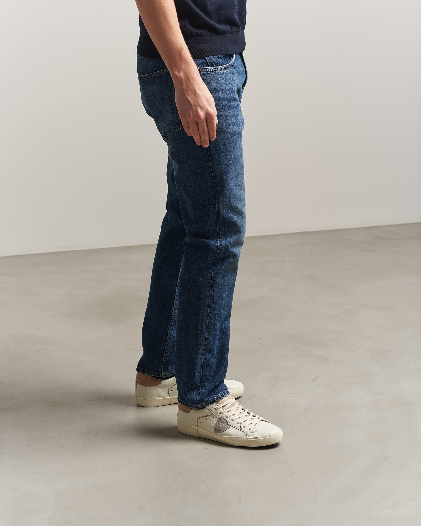 Herre | Sneakers | Philippe Model | PRSX Low Top Canvas Mix Sneaker White/Beige