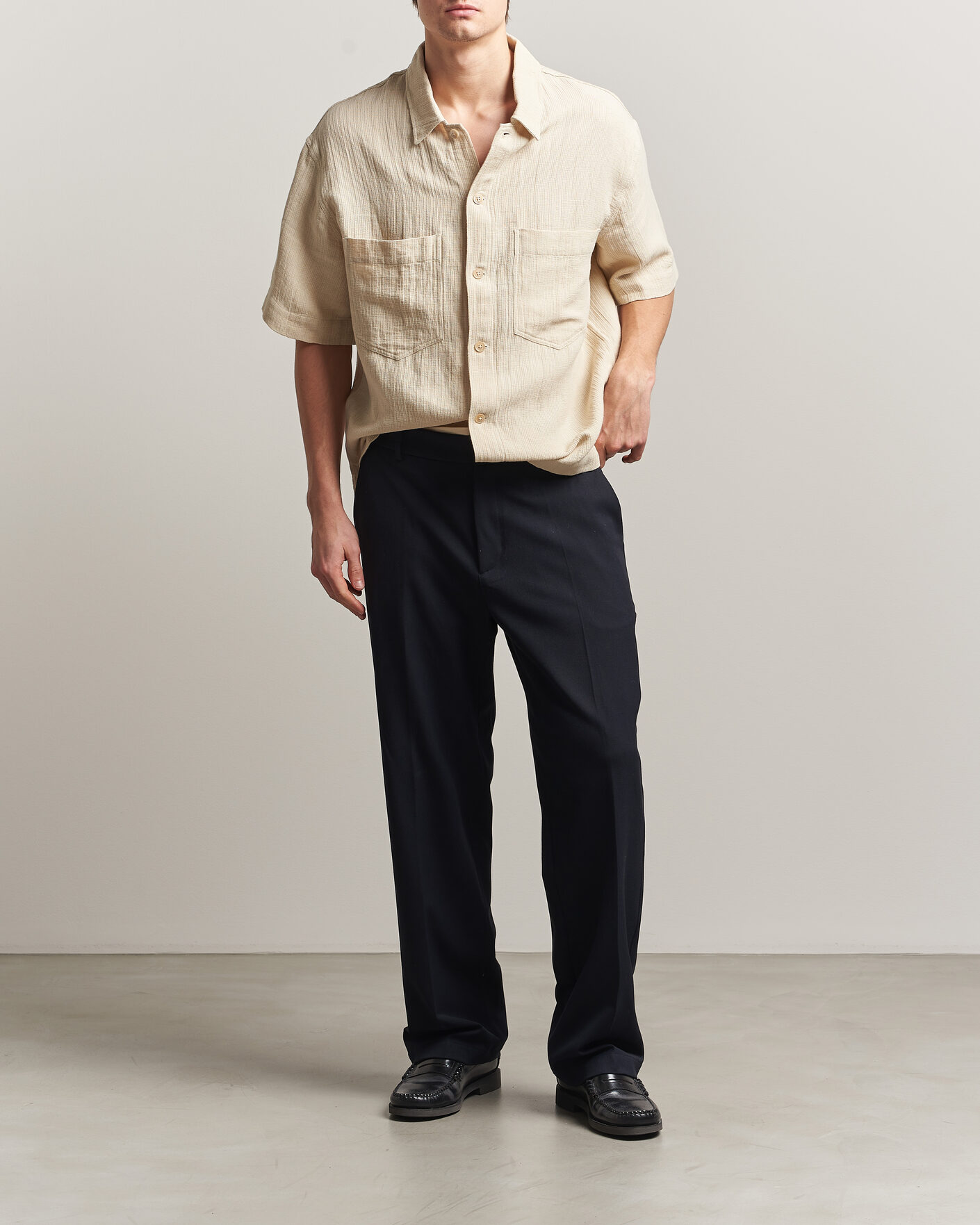 Herre | Skjorter | Sunflower | Adam Short Sleeve Shirt Off White