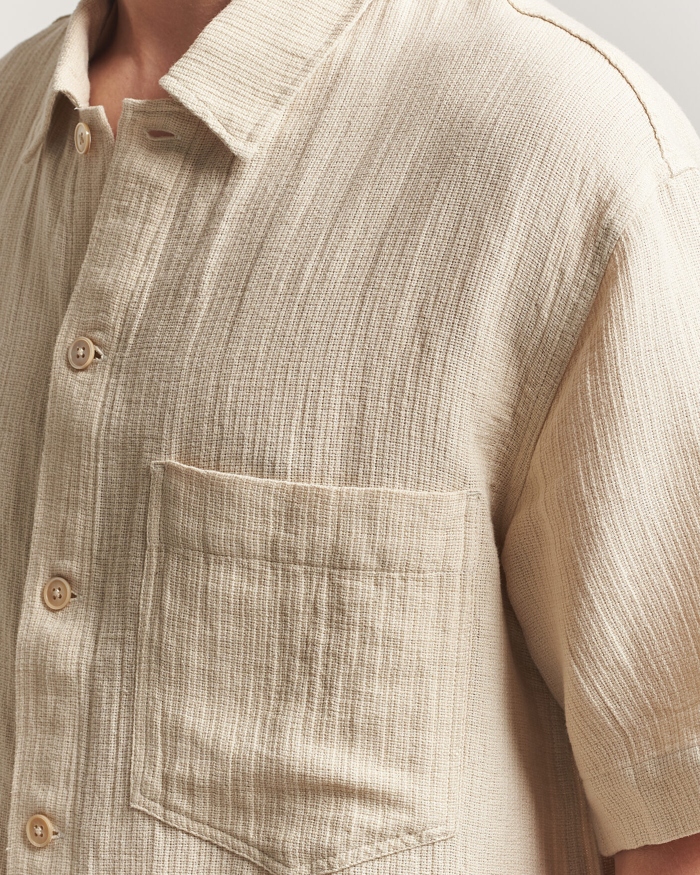 Herre | Skjorter | Sunflower | Adam Short Sleeve Shirt Off White