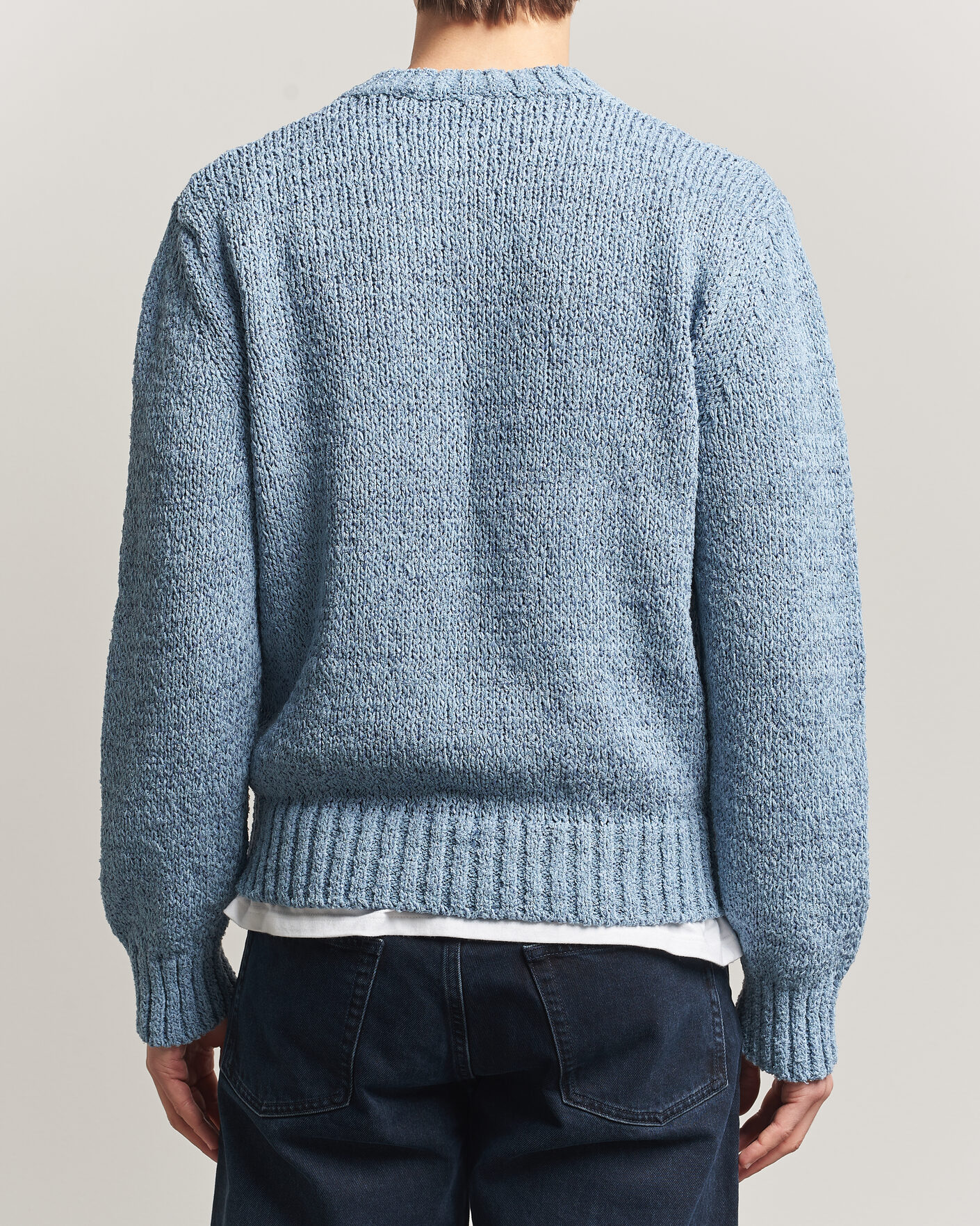 Herre | Trøjer | Sunflower | Frederik Cotton Blend Sweater Light Blue