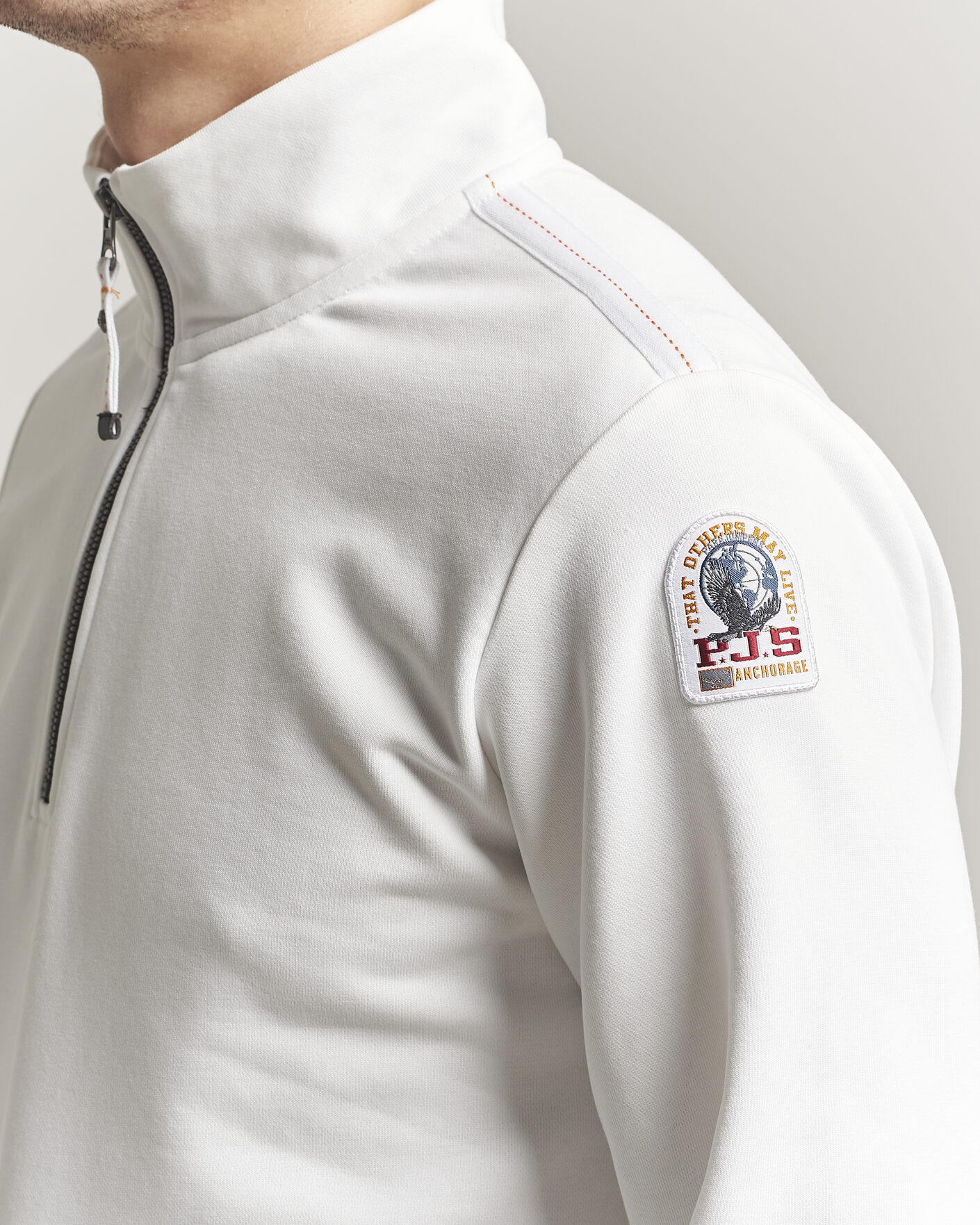 Herre | Trøjer | Parajumpers | Broad Peak Super Easy Half Zip White