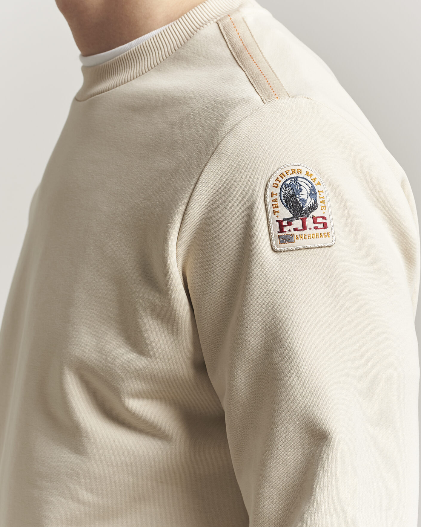 Herre | Trøjer | Parajumpers | K2 Super Easy Crew Neck Sweatshirt Bone