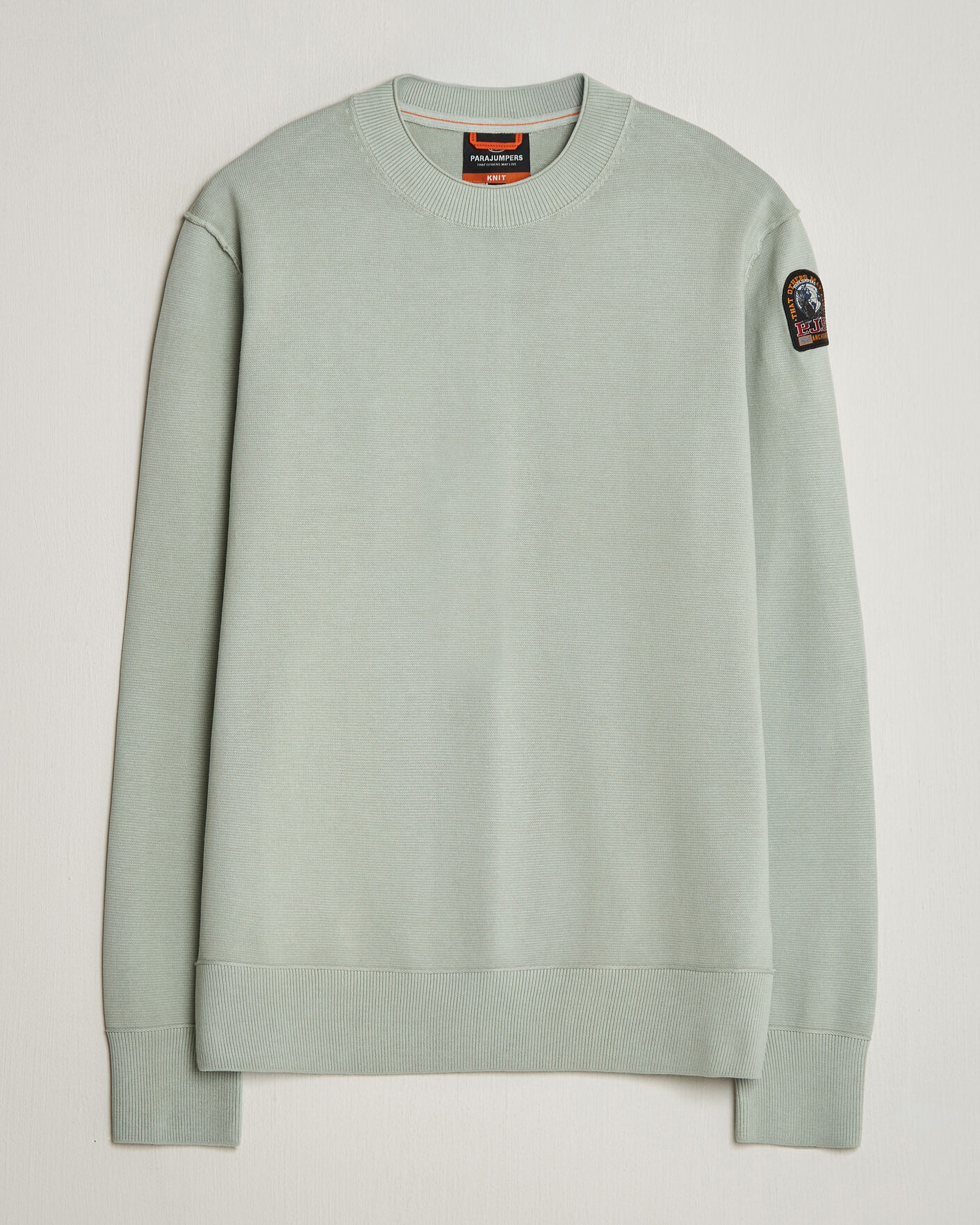 Herre | Trøjer | Parajumpers | Basic Braw Knitted Sweater Fresh Grey