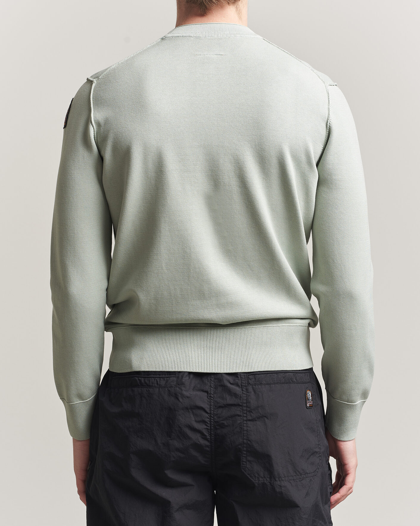 Herre | Trøjer | Parajumpers | Basic Braw Knitted Sweater Fresh Grey