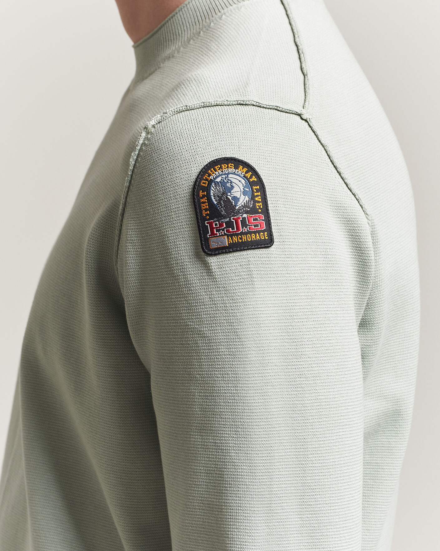 Herre | Trøjer | Parajumpers | Basic Braw Knitted Sweater Fresh Grey