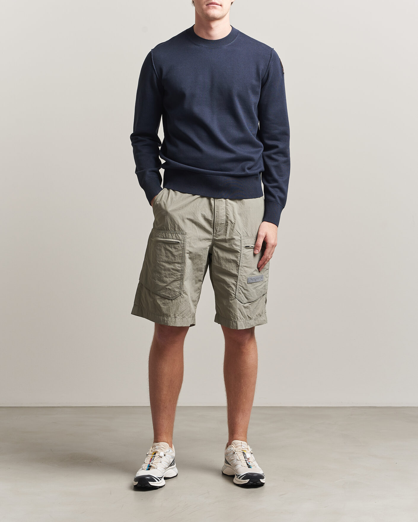 Herre | Trøjer | Parajumpers | Basic Braw Knitted Sweater Navy