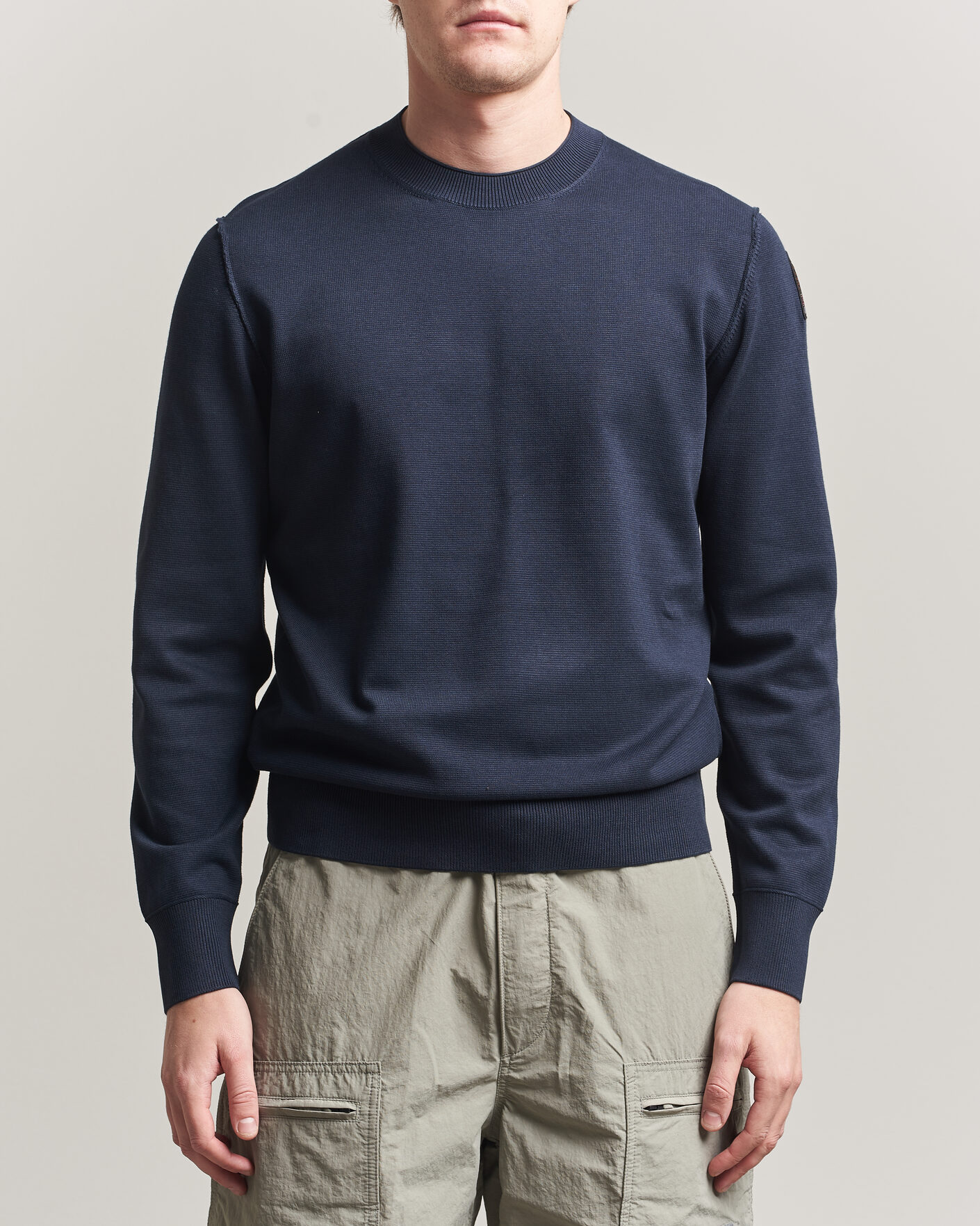 Herre | Trøjer | Parajumpers | Basic Braw Knitted Sweater Navy