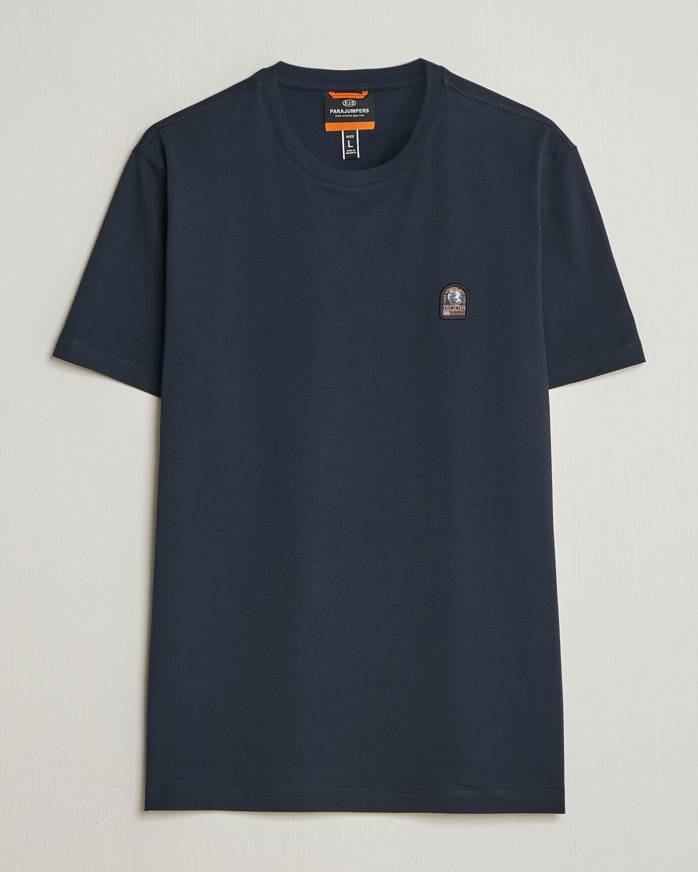 Herre | T-Shirts | Parajumpers | Patch Crew Neck T-Shirt Navy
