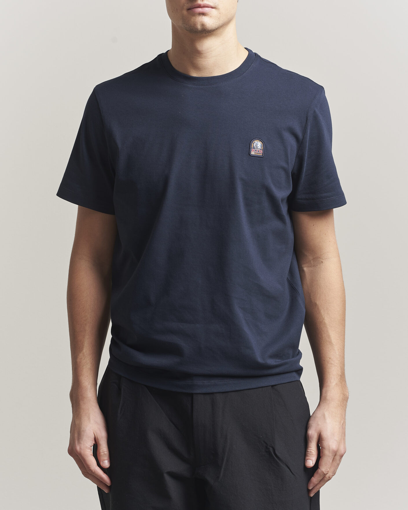 Herre | T-Shirts | Parajumpers | Patch Crew Neck T-Shirt Navy