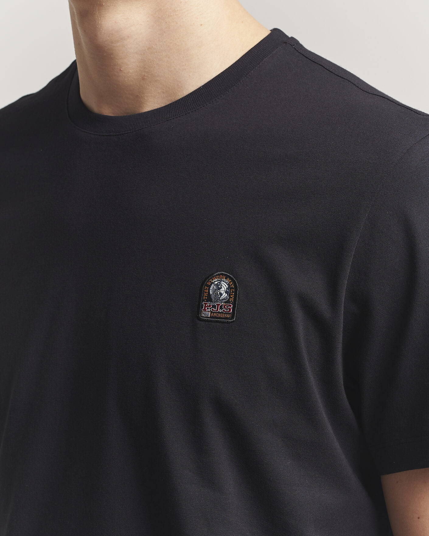 Herre | T-Shirts | Parajumpers | Patch Crew Neck T-Shirt Black