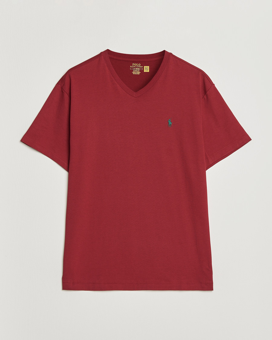 Herre | T-Shirts | Polo Ralph Lauren | Crew Neck T-Shirt Heritage Red