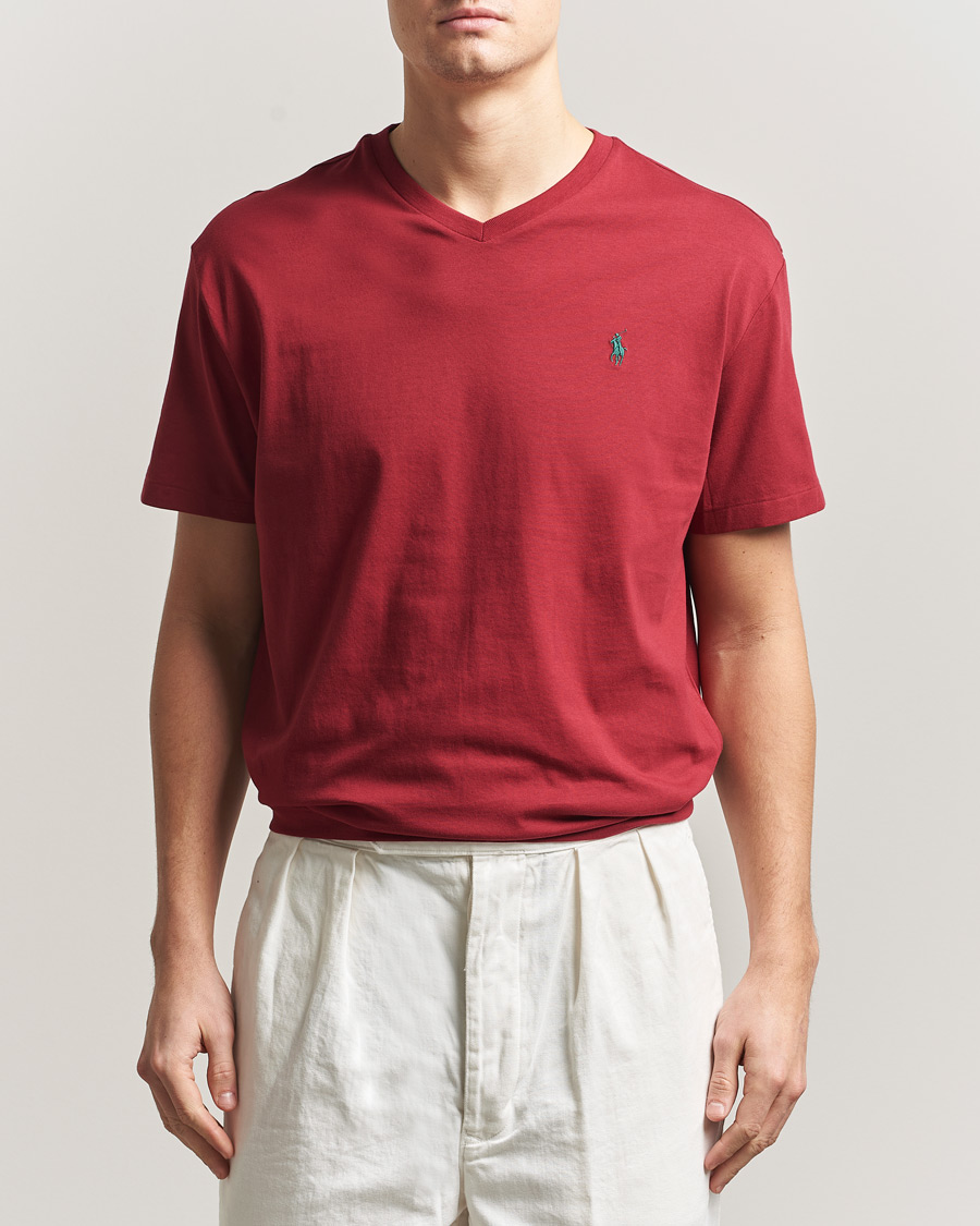 Herre | T-Shirts | Polo Ralph Lauren | Crew Neck T-Shirt Heritage Red