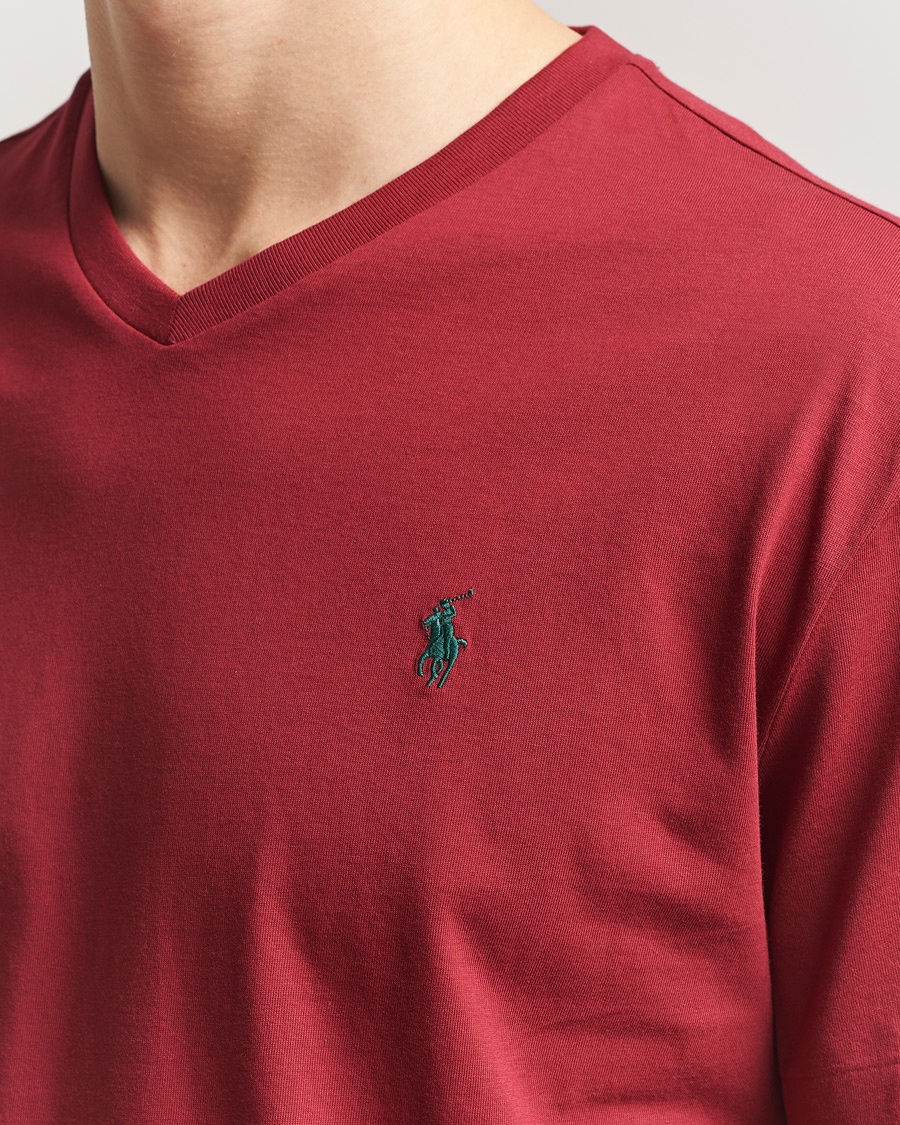 Herre | T-Shirts | Polo Ralph Lauren | Crew Neck T-Shirt Heritage Red