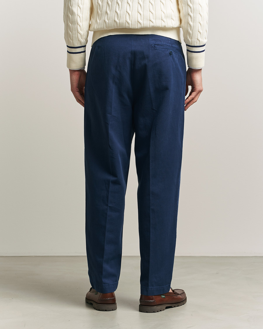 Herre | Bukser | Polo Ralph Lauren | Pleated Cotton Twill Chinos Dark Cobalt