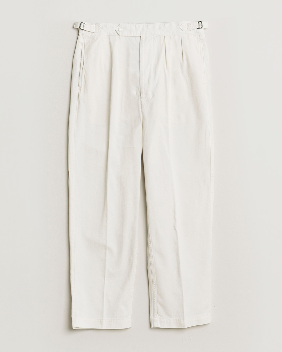 Herre | Bukser | Polo Ralph Lauren | Pleated Cotton Twill Chinos Deckwash White