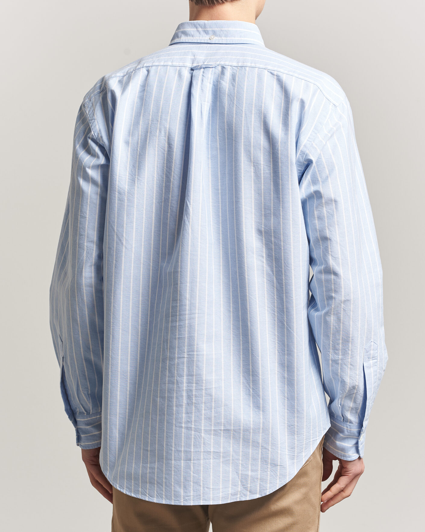 Herre | Skjorter | Kamakura Shirts | Vintage Ivy Oxford BD Shirt Blue Blazer Stripe