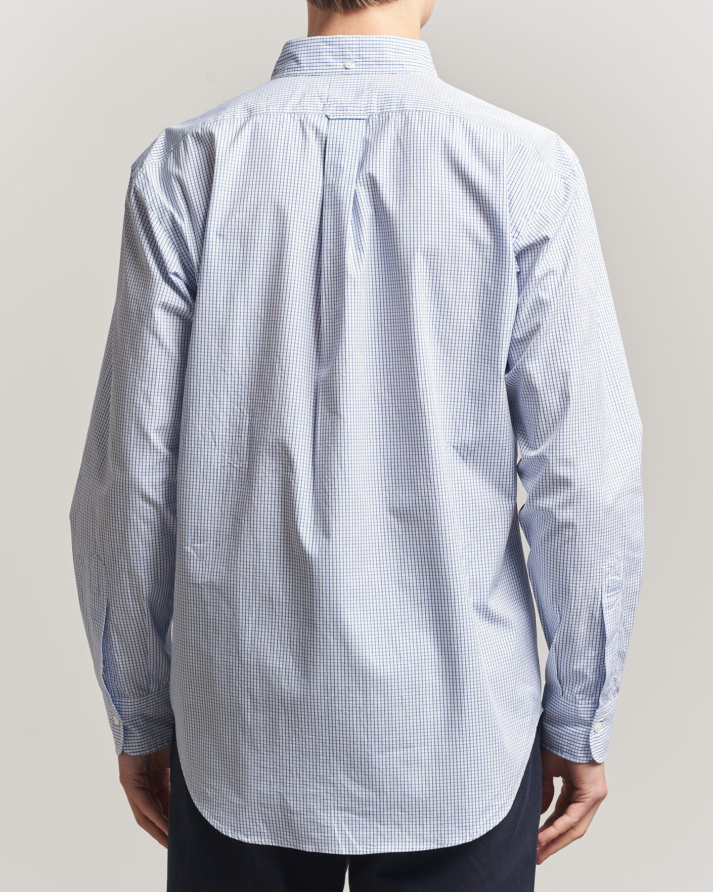 Herre | Skjorter | Kamakura Shirts | Vintage Ivy Button Down Shirt Blue Check